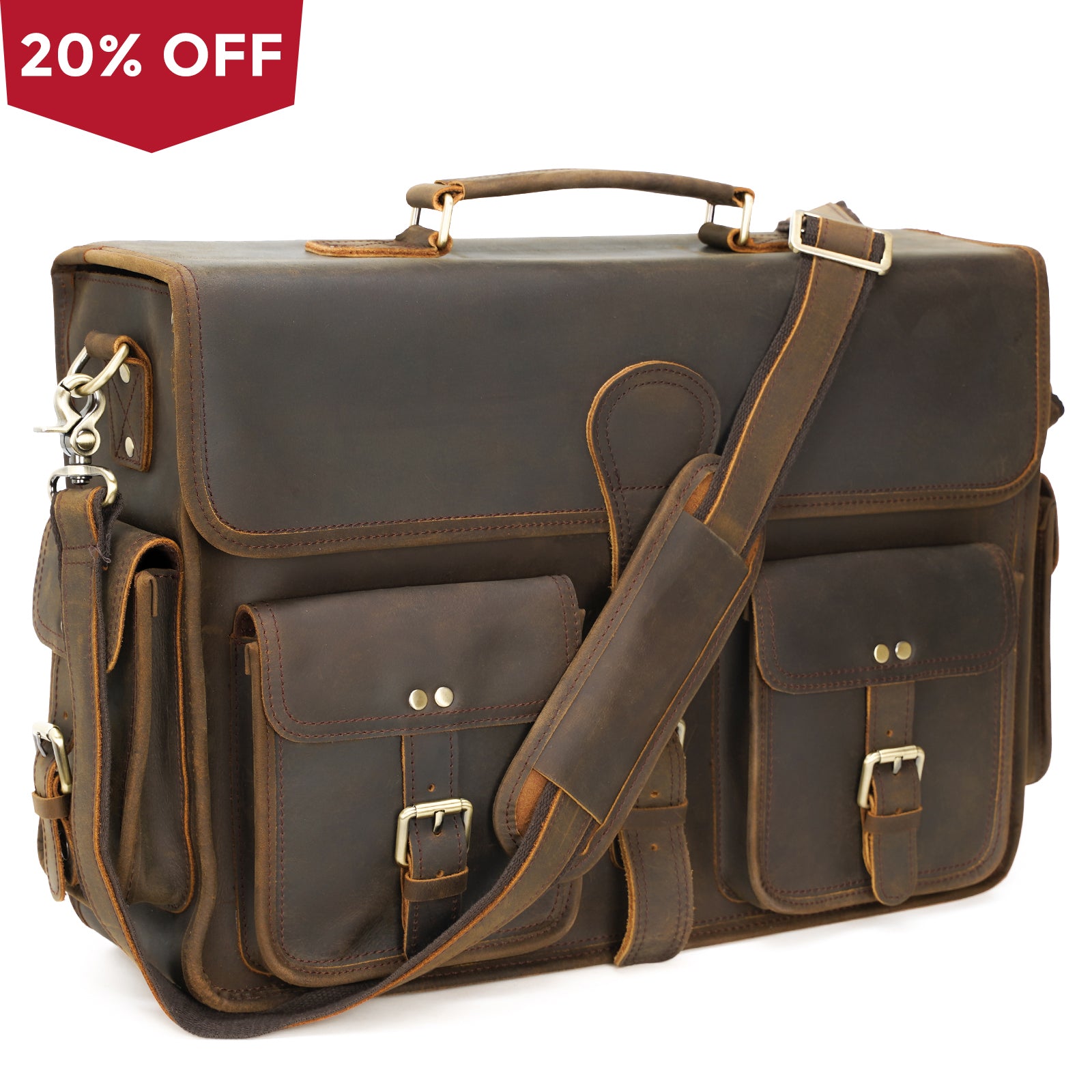 Brown Leather Messenger Bag - Satchel & Page Men's Leather Laptop Bag