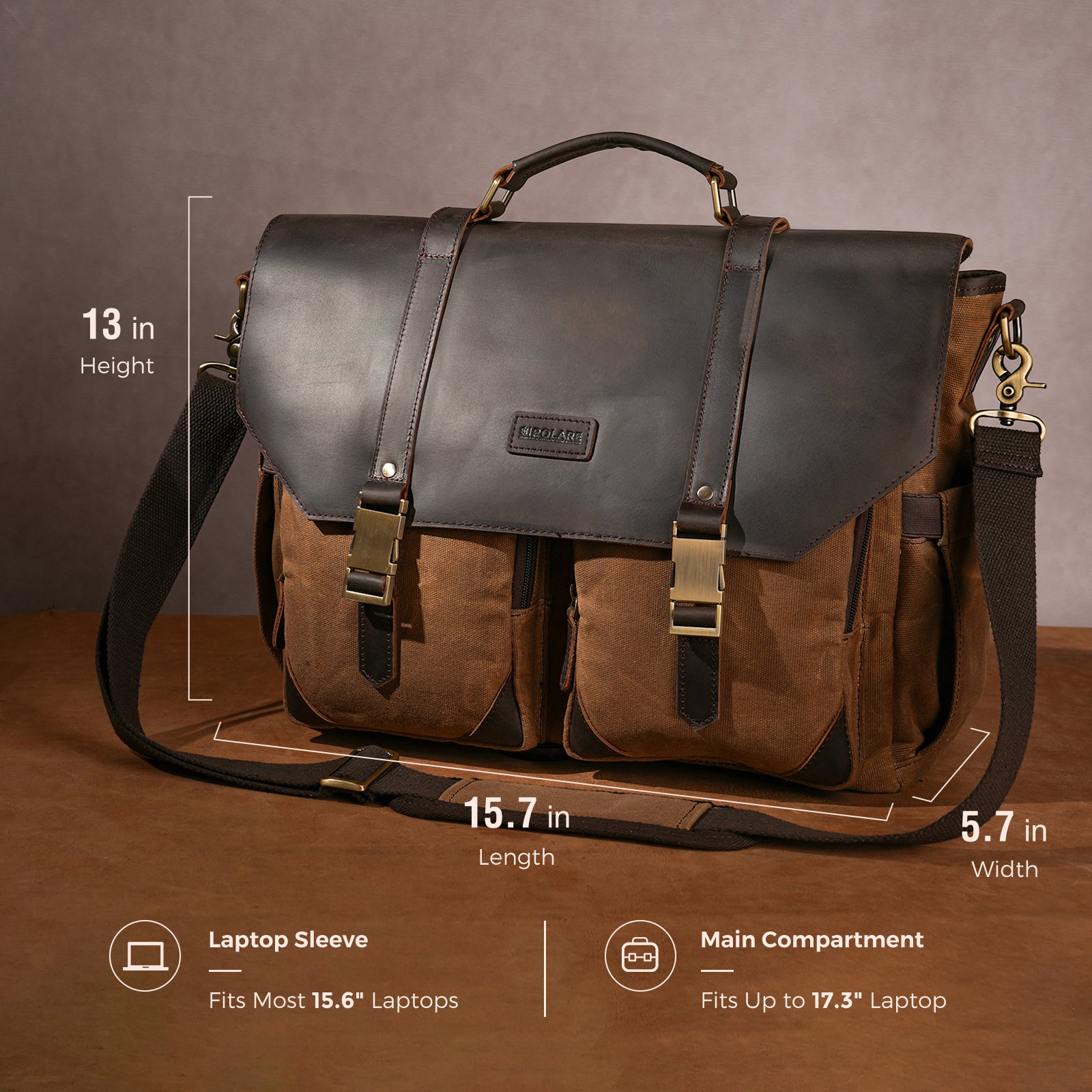 15.6 inch laptop bag fits 17.3 inch business briefcase