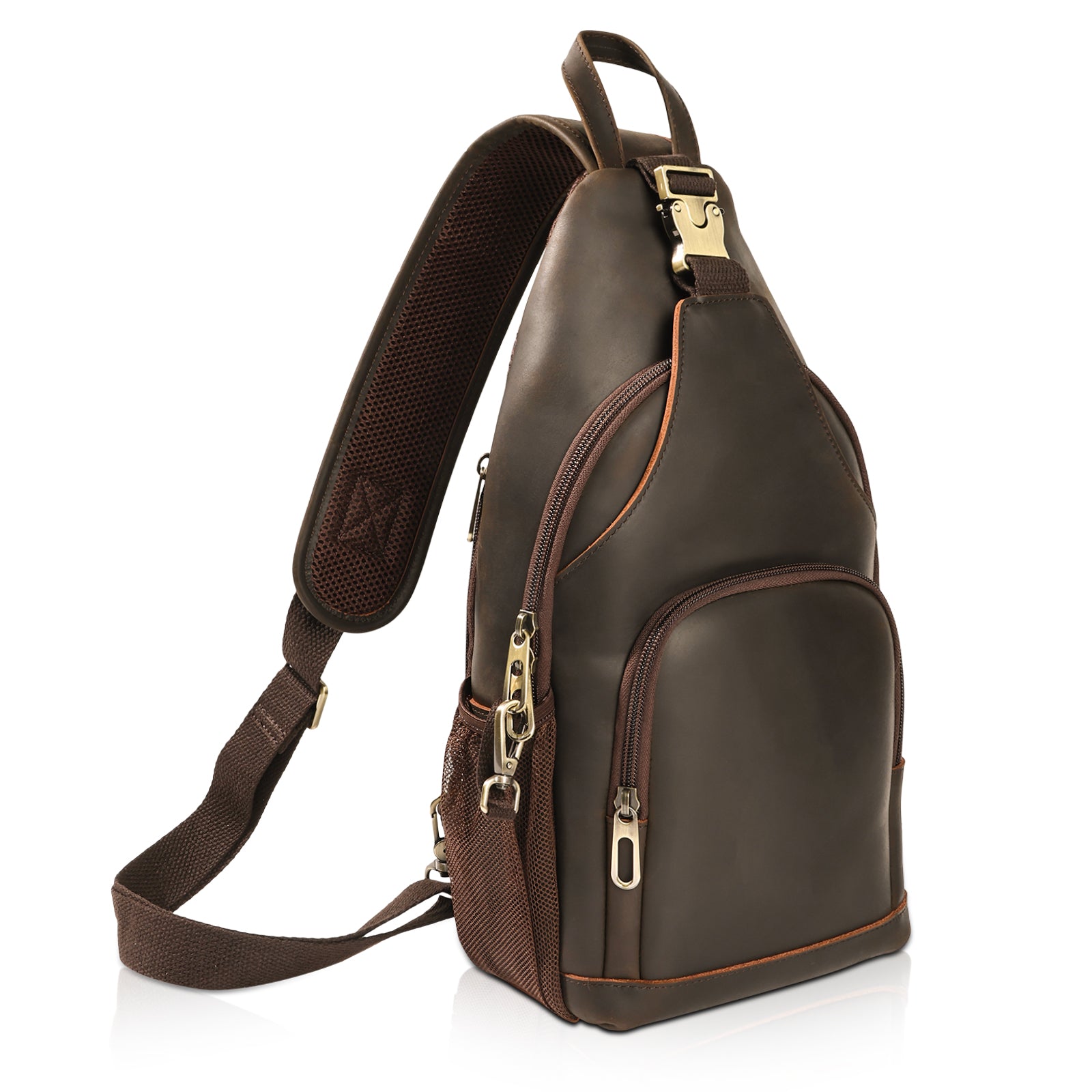 Full Grain Cowhide Anti Theft Chest Shoulder Bag