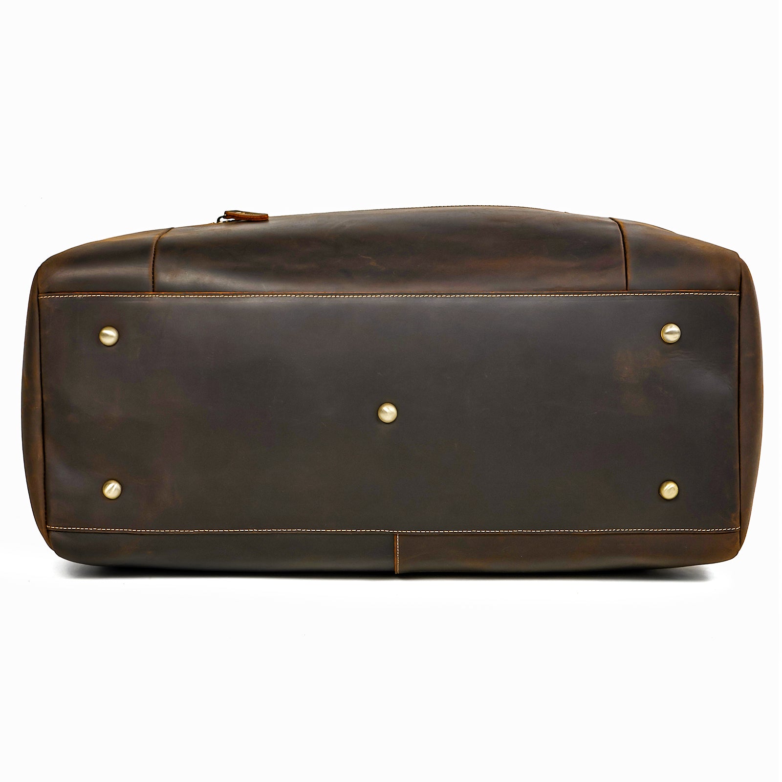 Full Grain Leather Duffel Bag for Men reinforced bottom durable construction