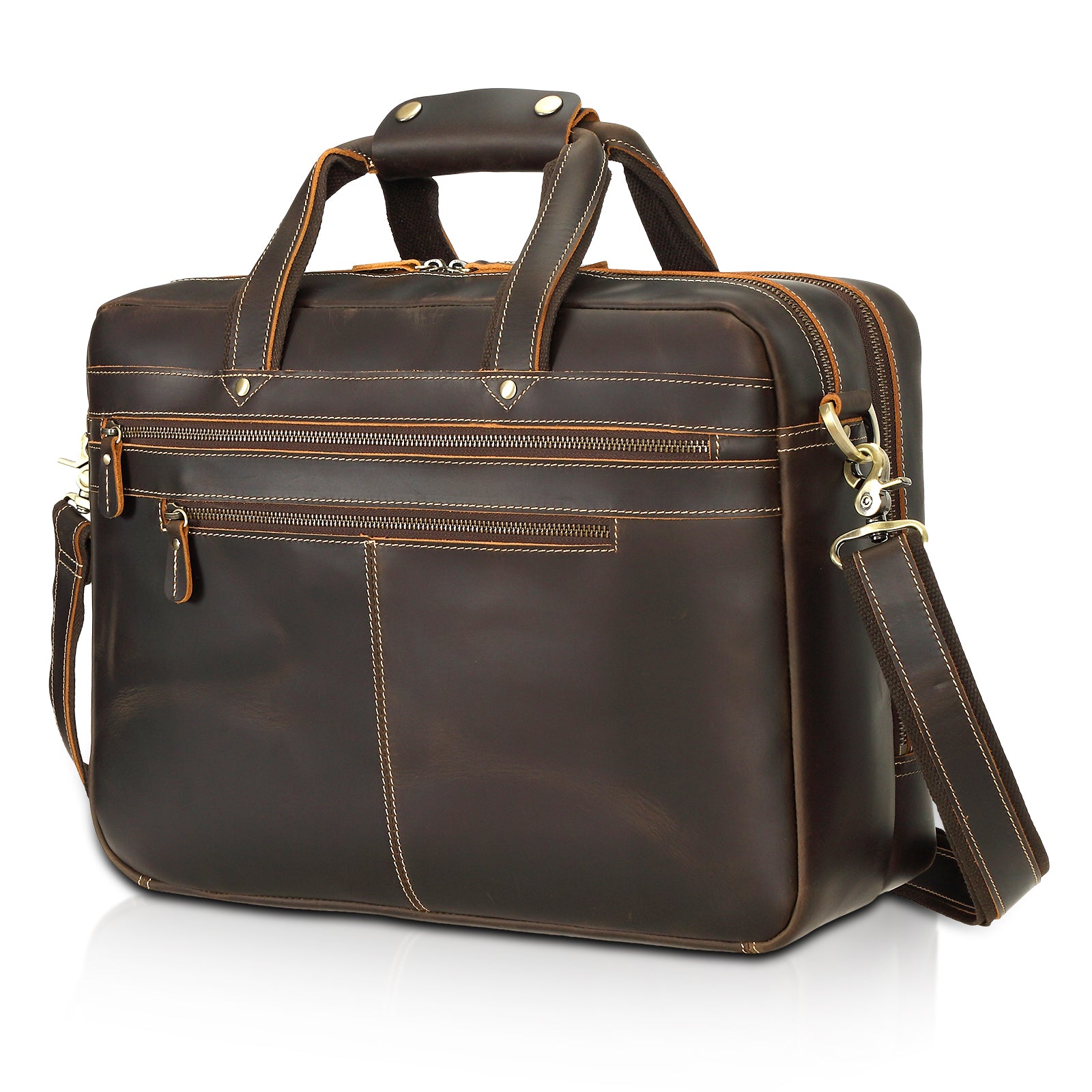 Polare 17'' Computer Briefcase Work Bag Business Case For Men With Ful