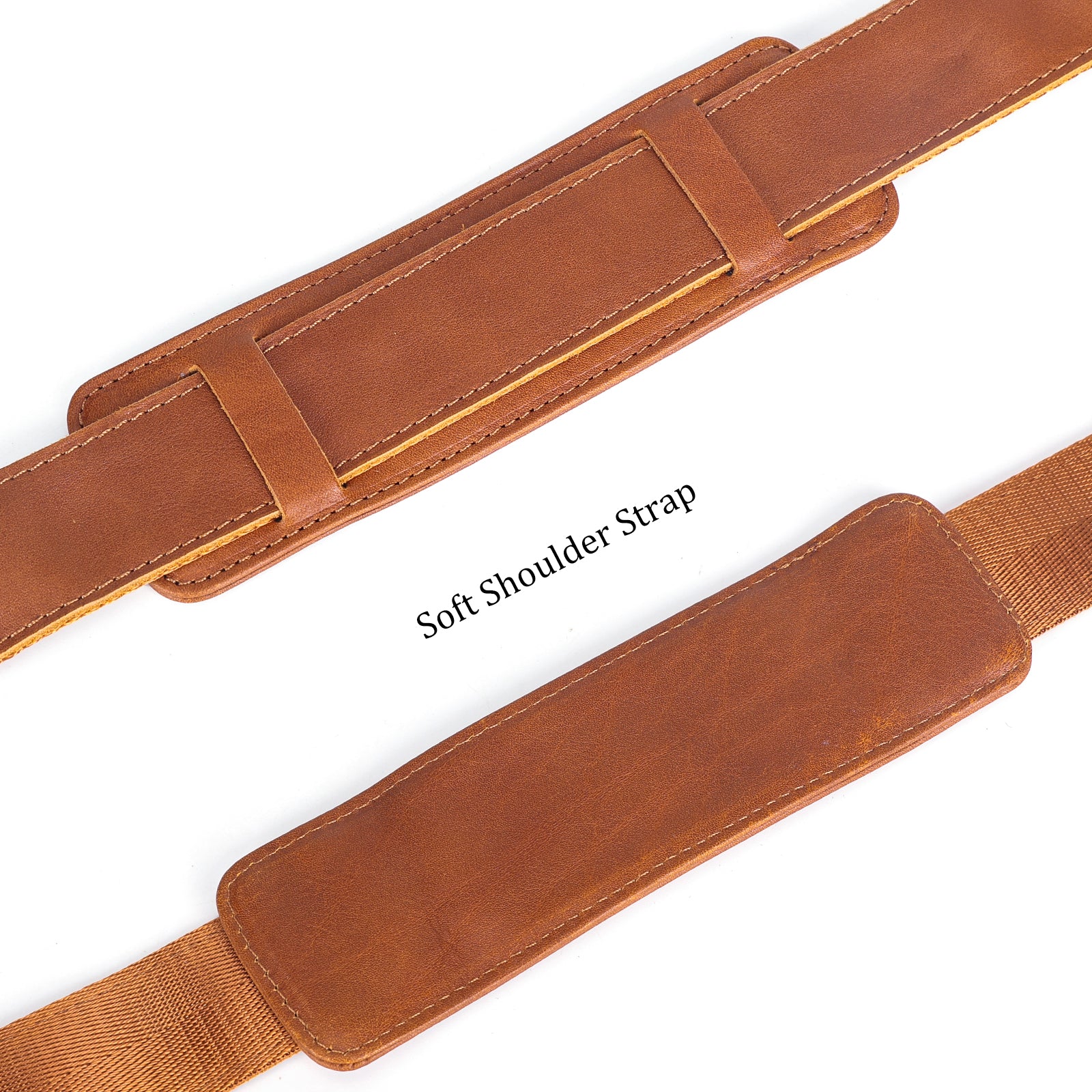 Full Grain Leather Adjustable Replacement Shoulder Strap (Brown)