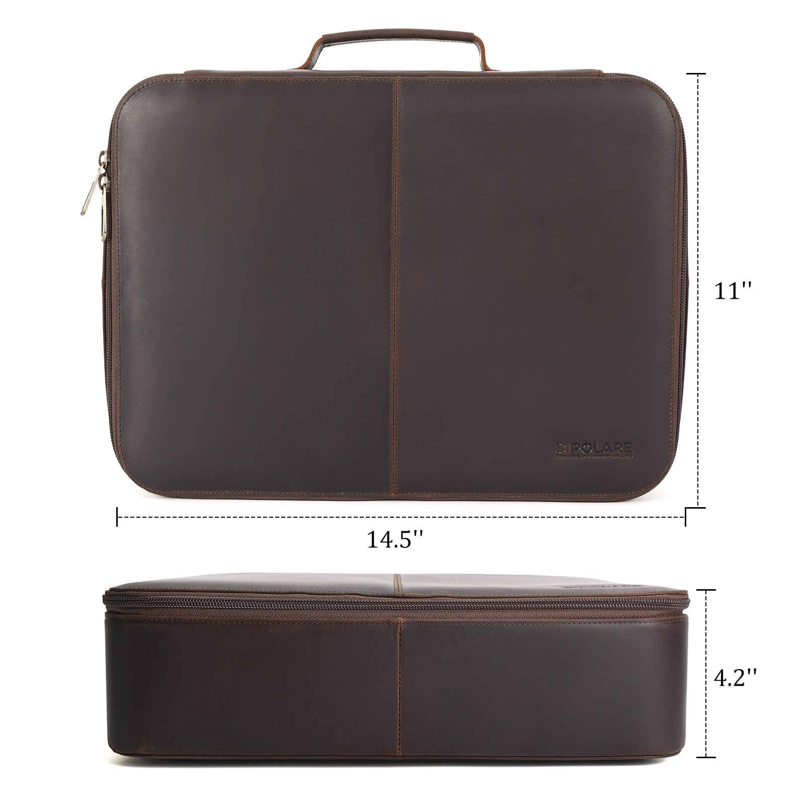 Leather Document Organizer Bag Home Business Safe Folder (Dimension)