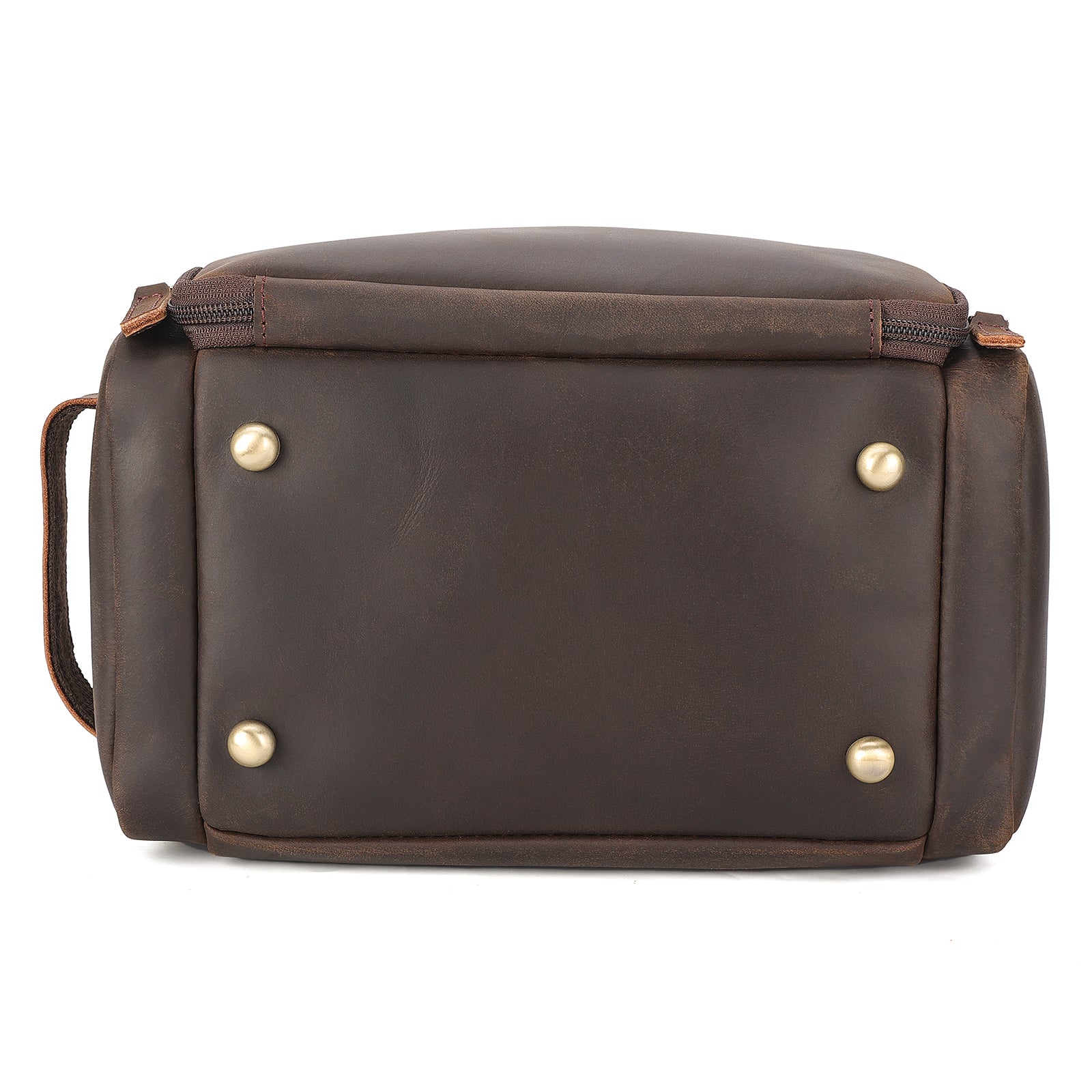 Leather Travel Toiletry Bag Hanging Makeup Cosmetic Wash Case