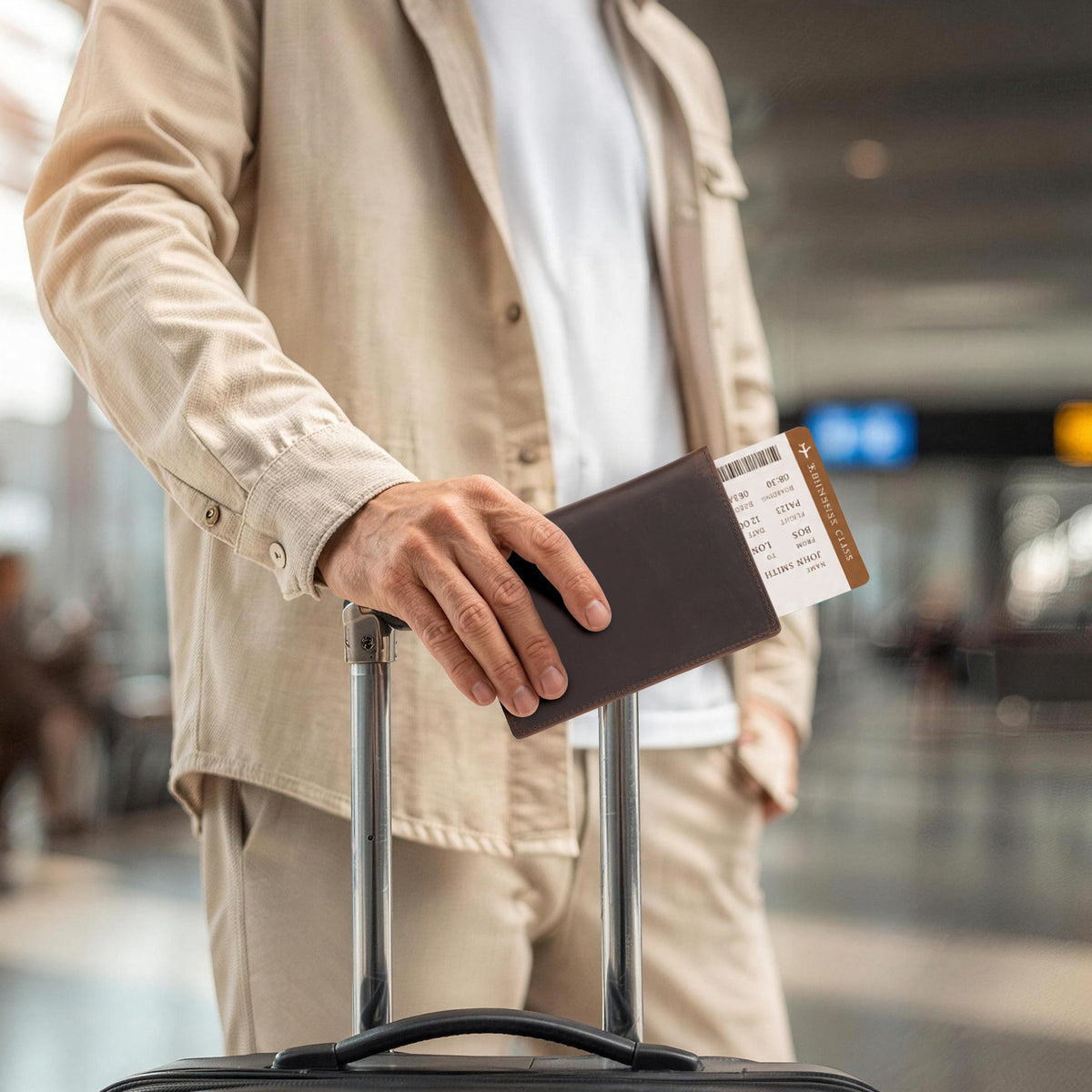 Full-Grain Leather Passport Holder for Men’s Travel Essentials