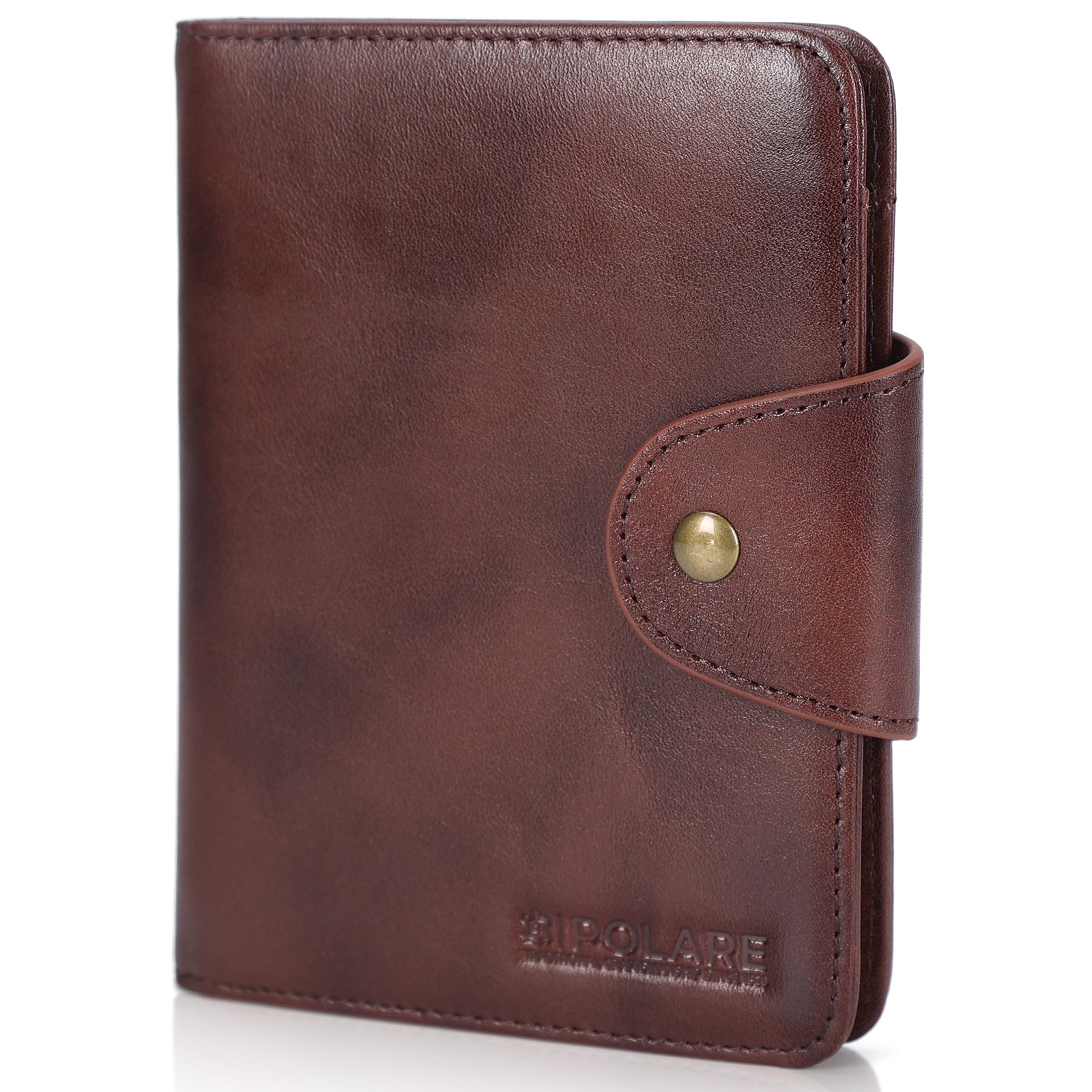 Full Grain Leather Slim and Soft RFID Blocking Passport Wallet (Coffee)