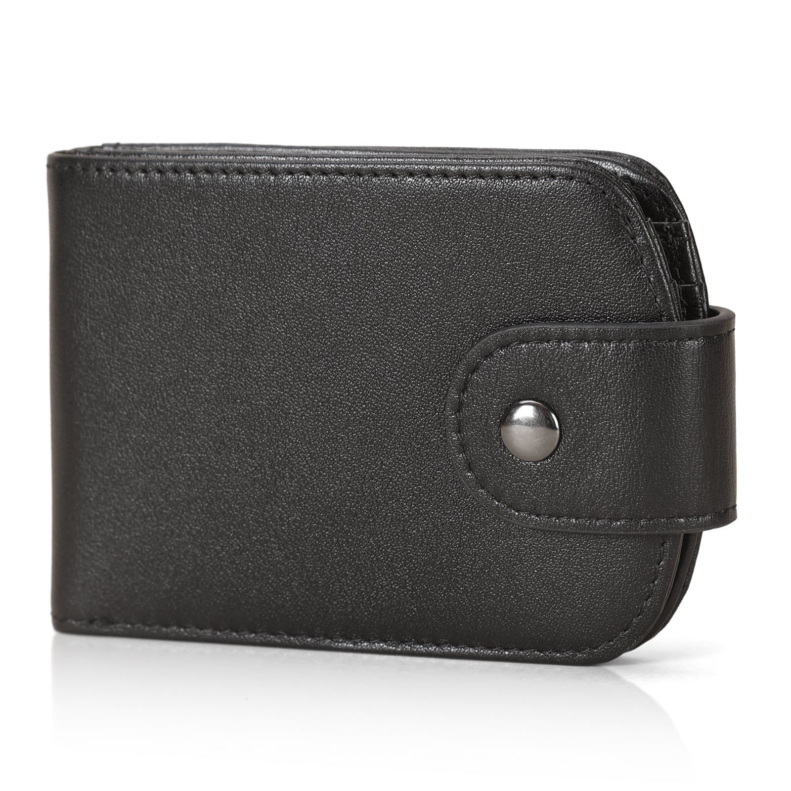 Polare Italian Real Leather RFID Blocking Bifold Wallet for Men (Black)