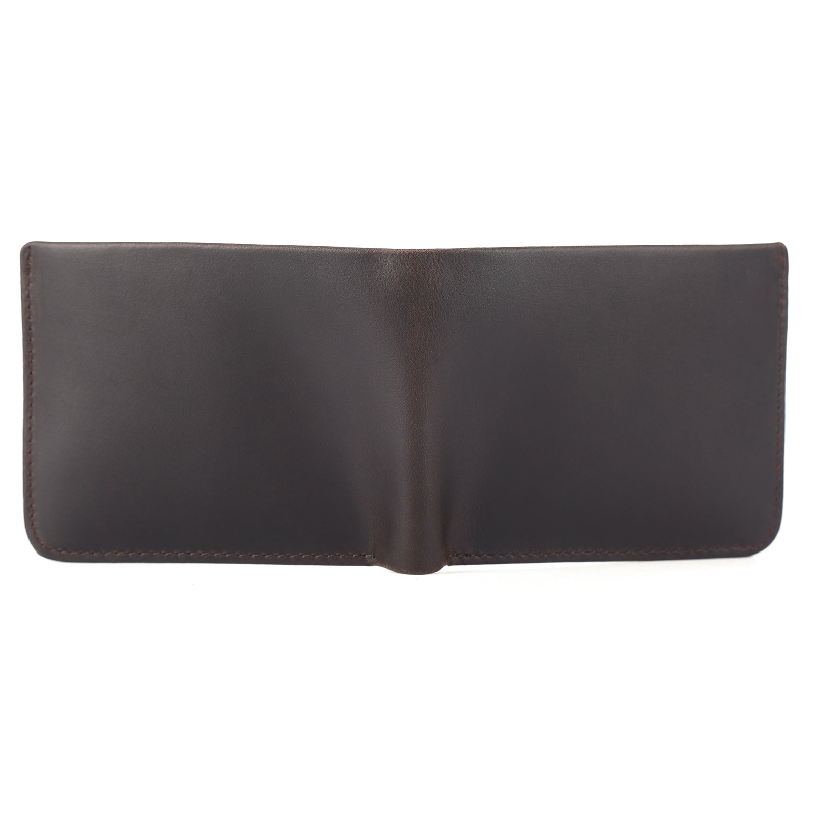 Full Grain Leather Slim Bifold Wallet for Men (Back)