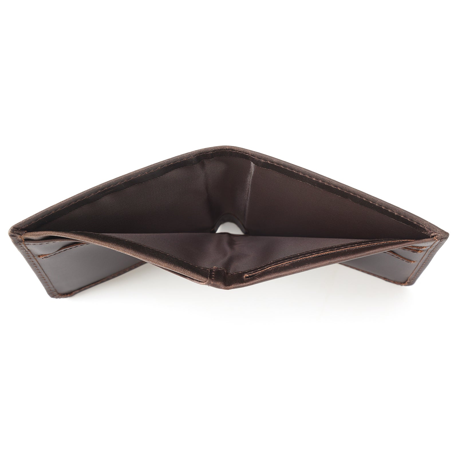 Full Grain Leather Slim Bifold Wallet for Men (Inside)