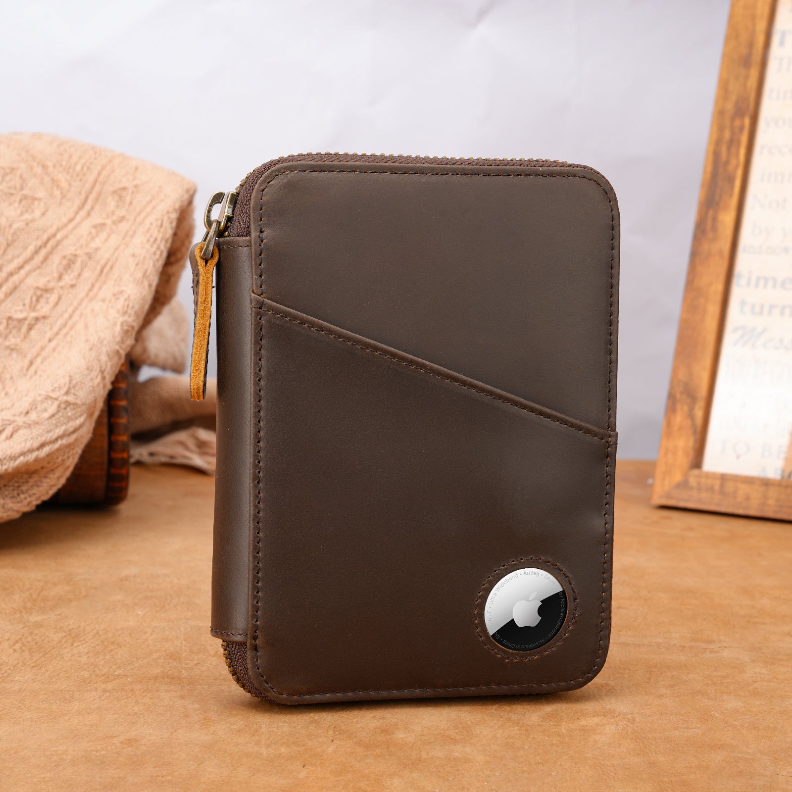 Leather Pilot Wallet Passport Holder RFID Blocking Tri-fold Travel Cover (Full Grain Leather)