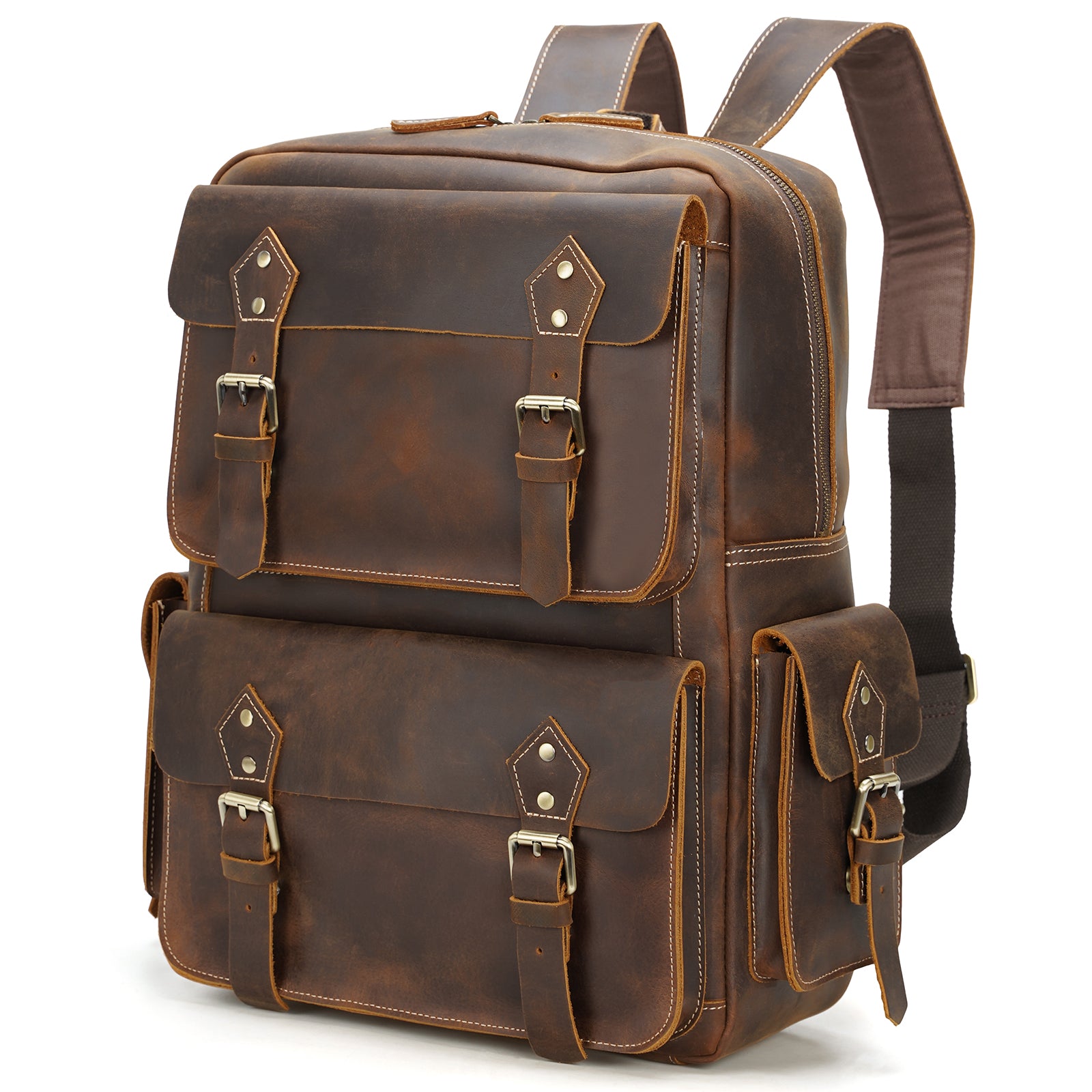 Leather Backpack, Real Full-Grain Quality