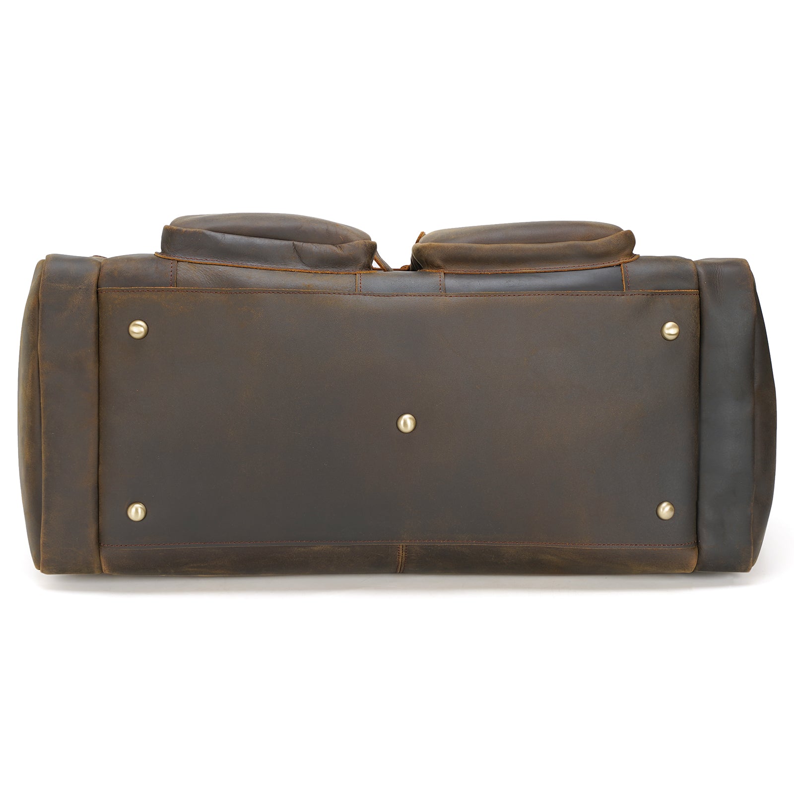 Polare 23" Full Grain Cowhide Leather Travel Duffle Bag (Bottom)