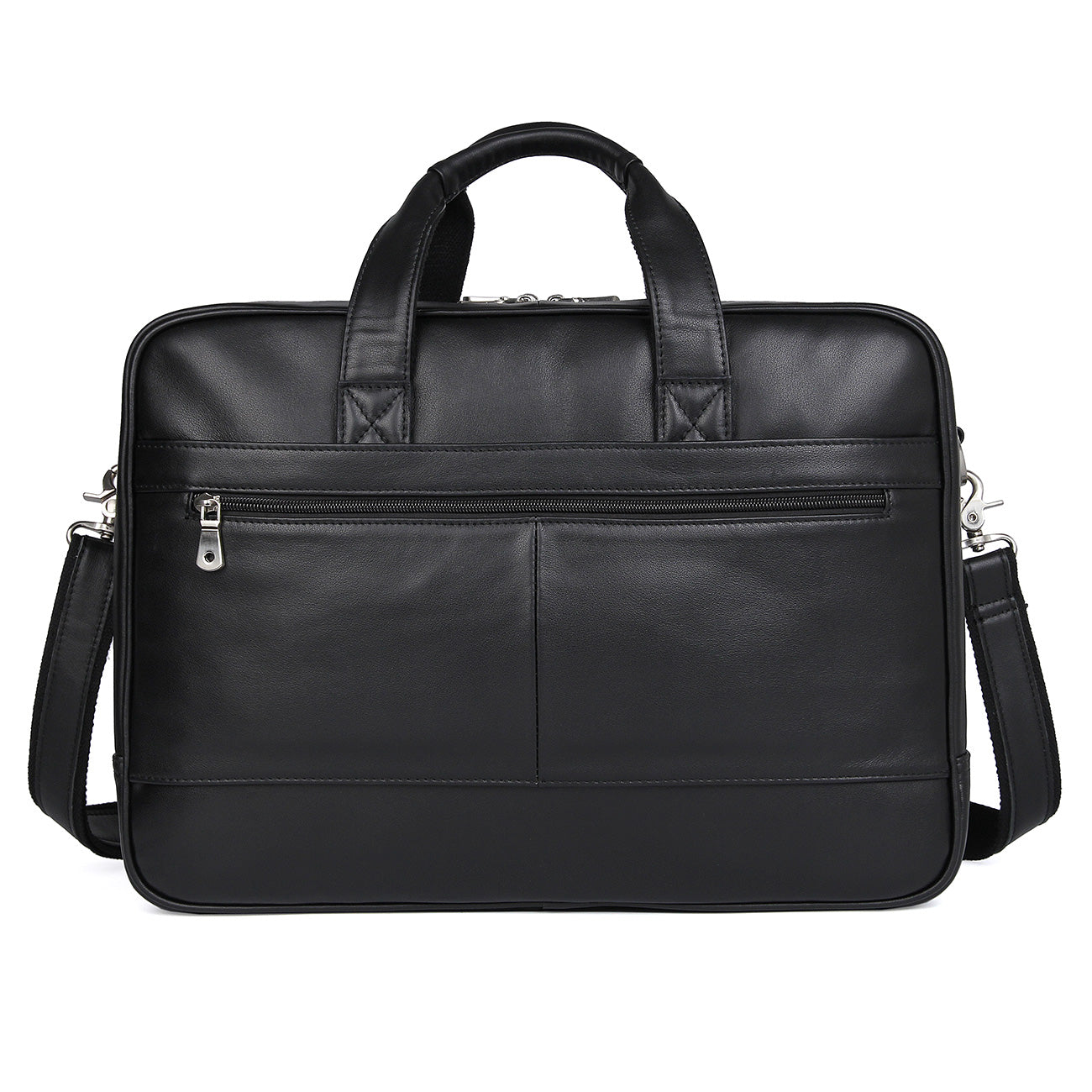 17'' Computer Briefcase Work Bag Business Case For Men (Black,Back)