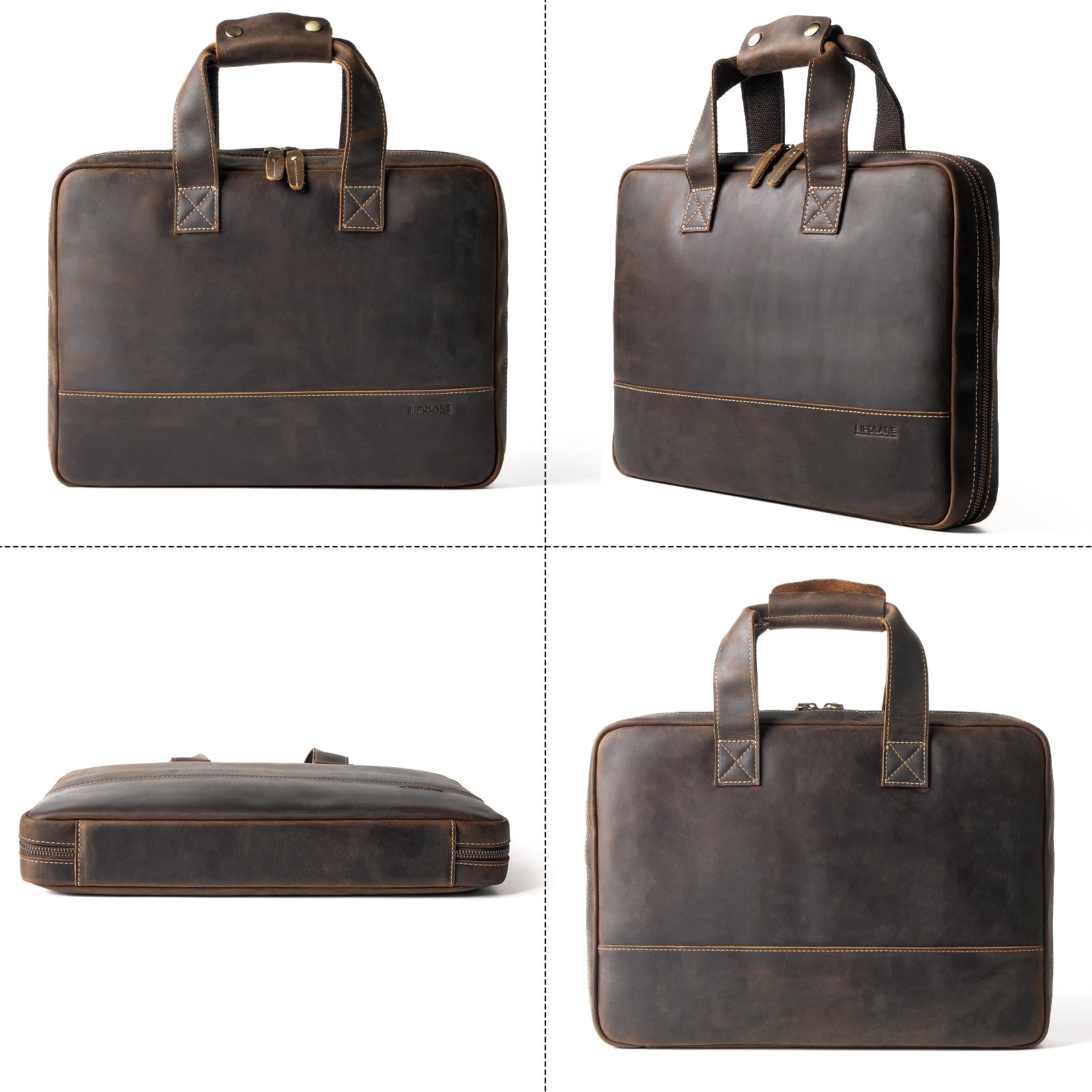 Polare Full Grain Leather Laptop Sleeve Protective Cover Case