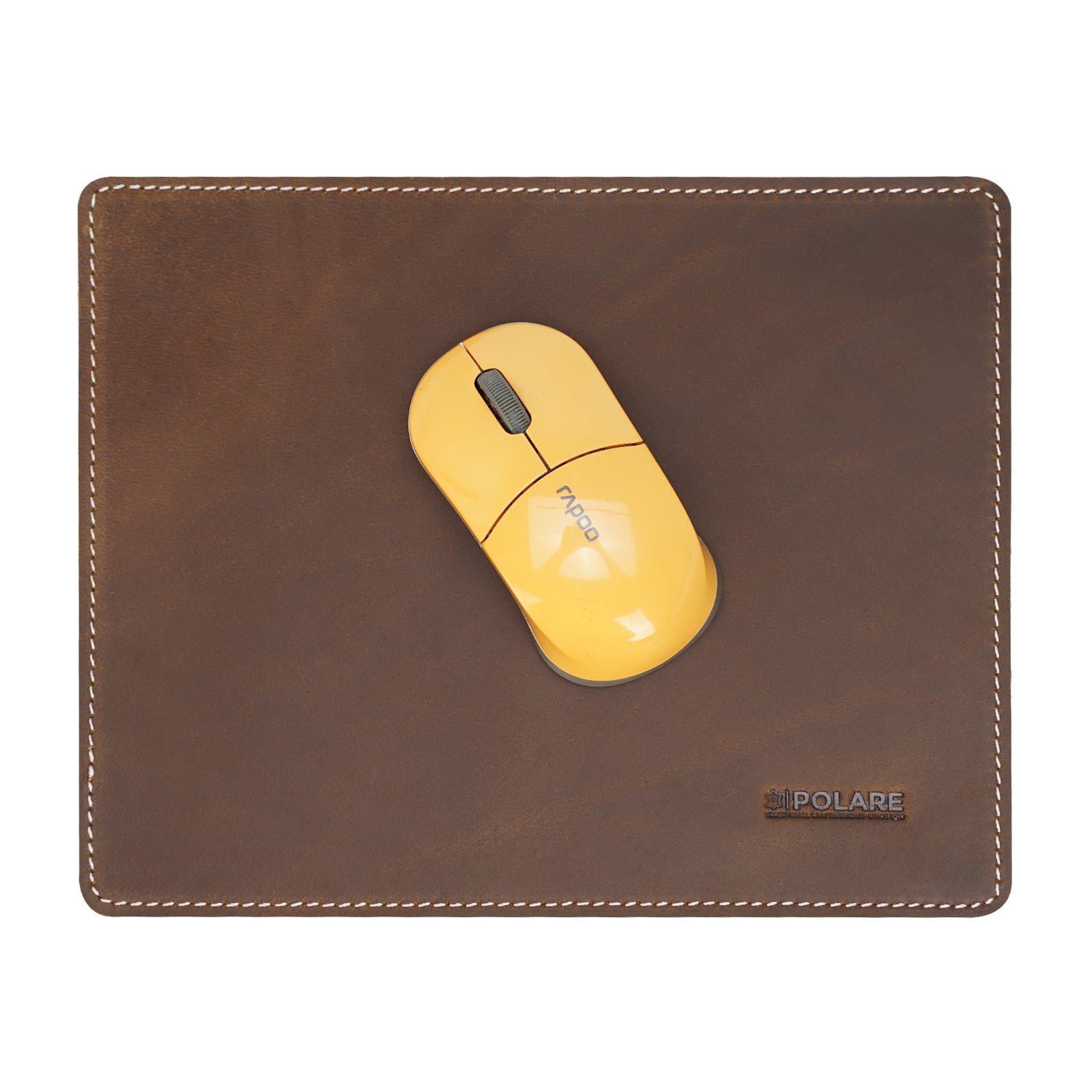 Polare Full Grain Leather Mouse Pad for Computers and Laptop Mouse Mat for Office and Home 9.84 X 7.87 Inch