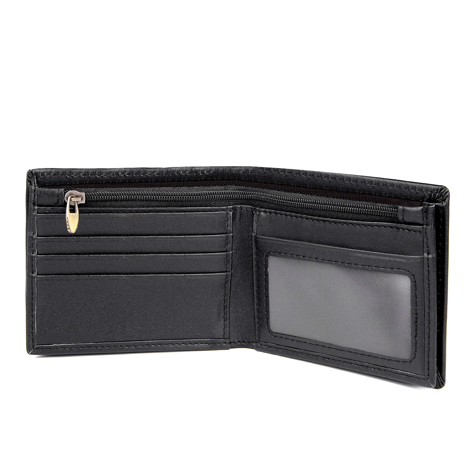 Polare Men's RFID Blocking Cowboy Genuine Natural Crazy Horse Leather Bifold Wallet