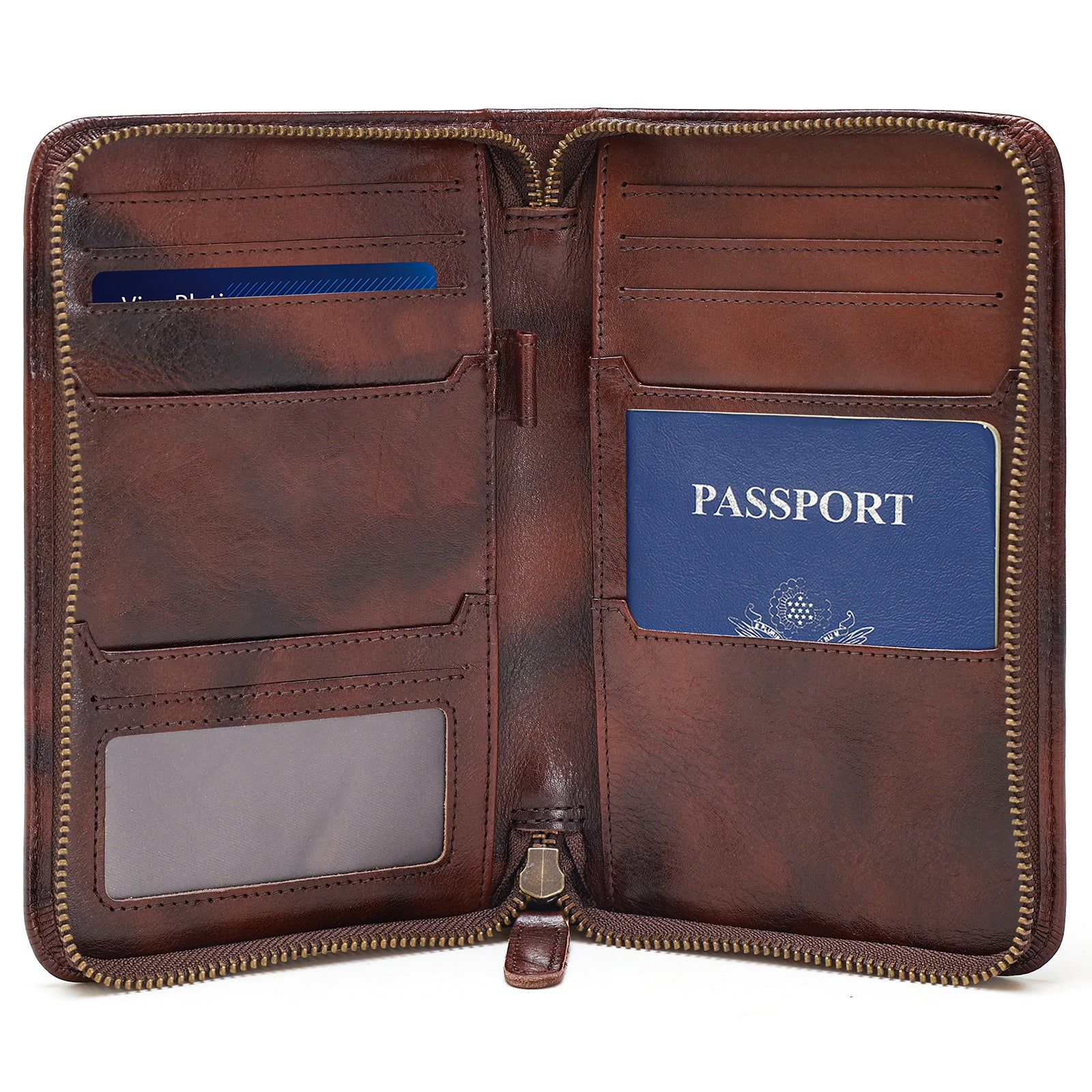 Buy Leather Passport Cover Wallet Case