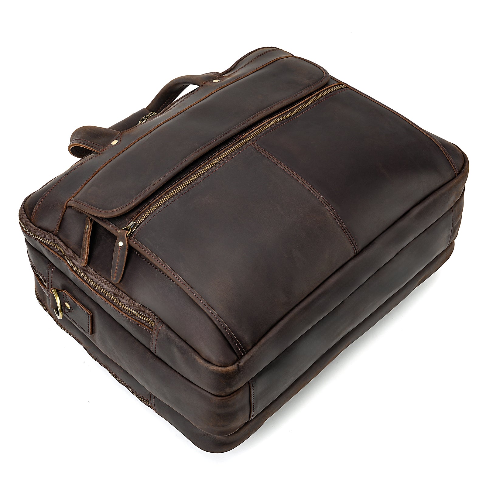 Leather Briefcase for Men bottom design and durable leather construction