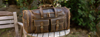 Buy Polare Leather Briefcase Duffel Weekend Messenger Bag For Men