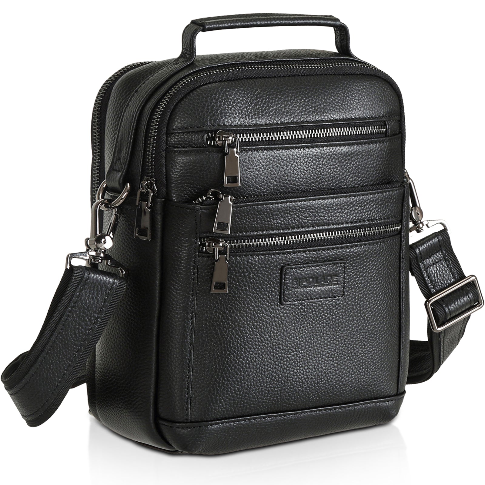 Cowhide Leather Chest Shoulder Bag Casual Waterproof Handbag