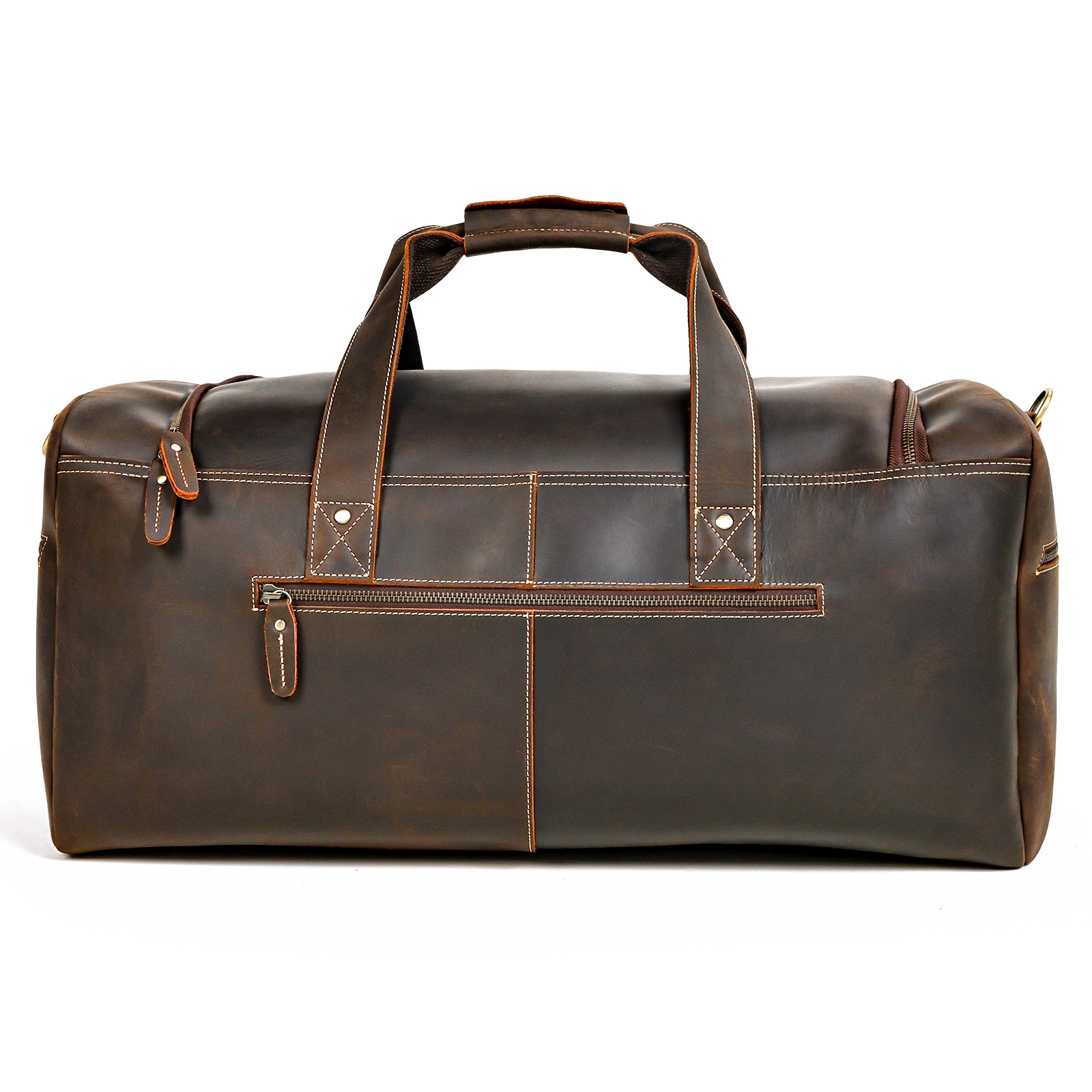 Full Grain Leather Duffel Bag for Men classic leather travel design