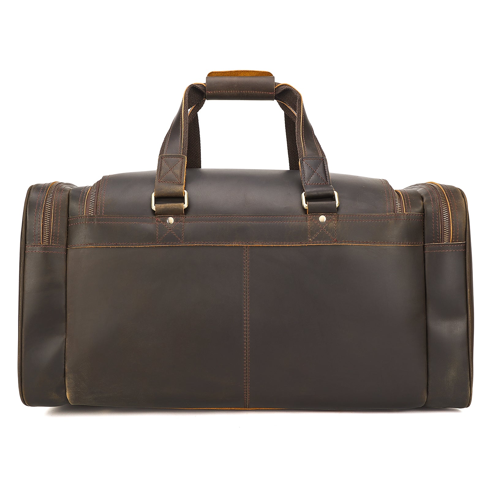23"/26" Leather Duffel Weekender Travel Bag For Men (Back)