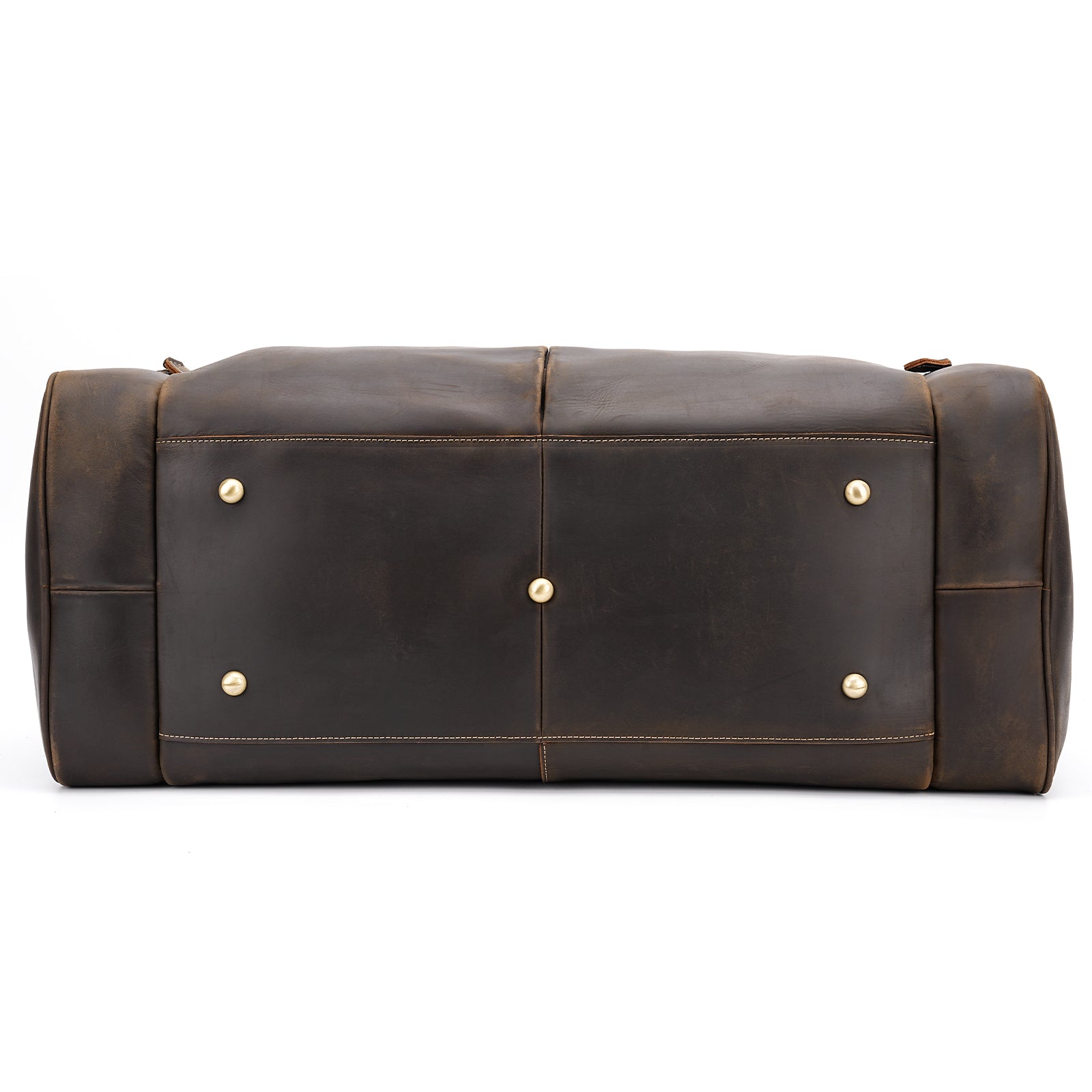 Full Grain Leather Weekender Bag for Men reinforced bottom durable construction