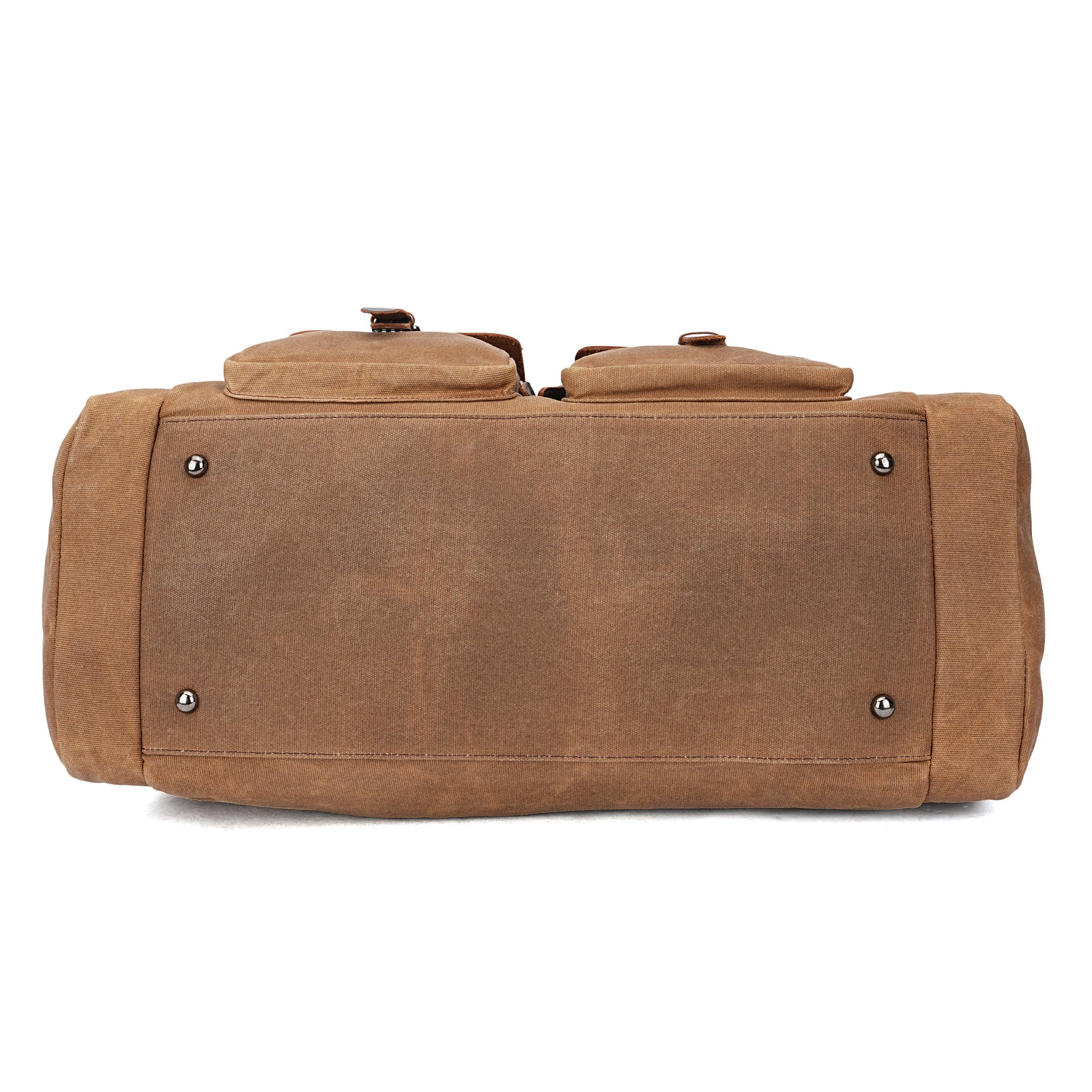 23" Waxed Canvas Leather Duffel Bag for Men (waxed canvas travel bag)