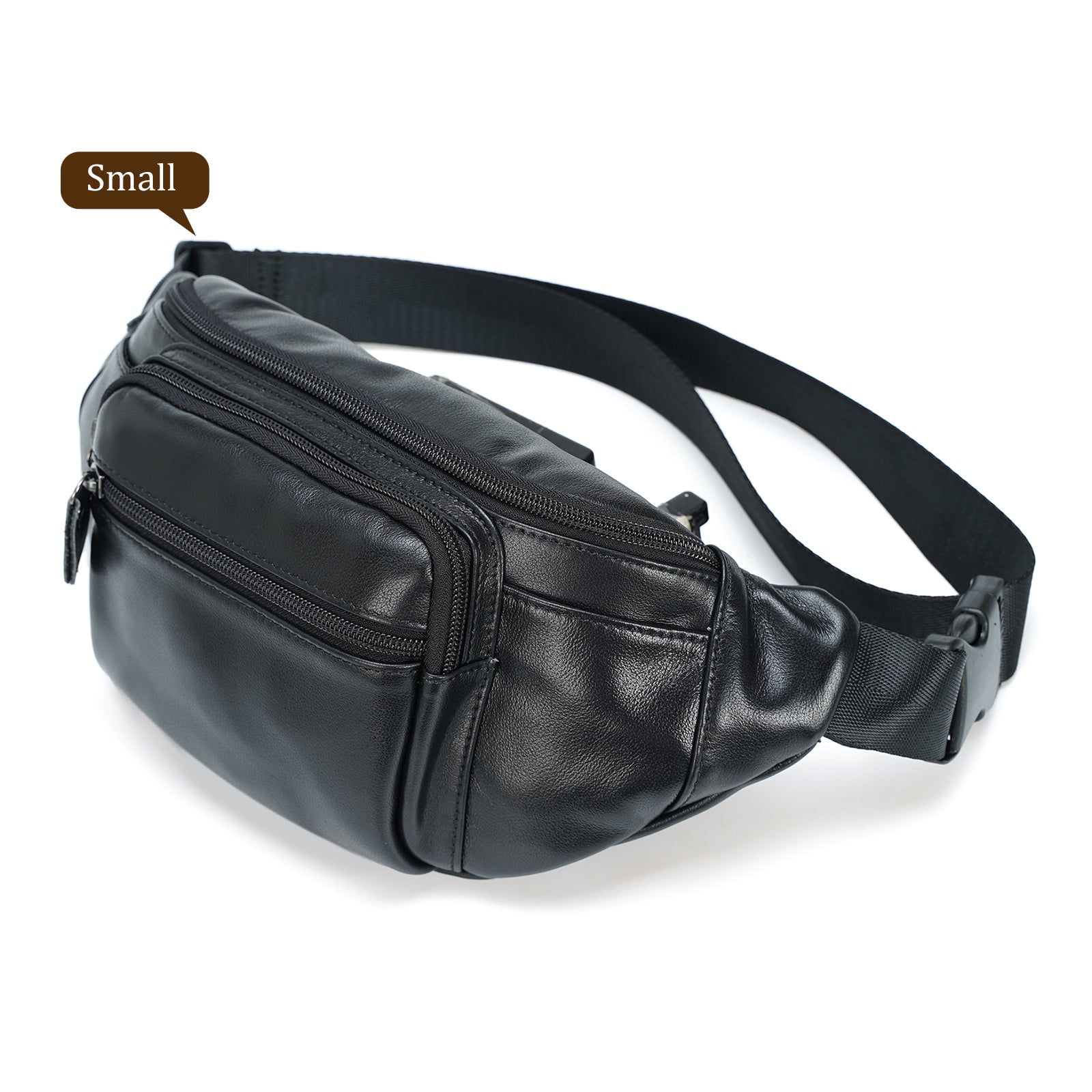 Polare Genuine Leather Fanny Pack/Waist Bag (Small)