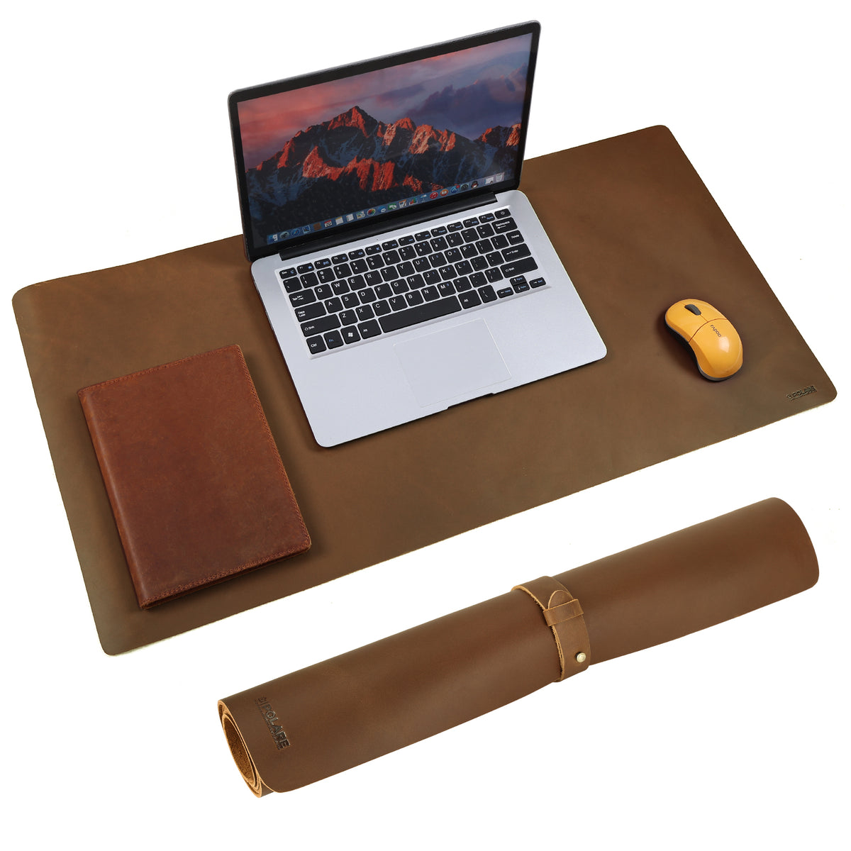 Polare 2mm Thick Full Grain Leather Desk Pad Protector x inc