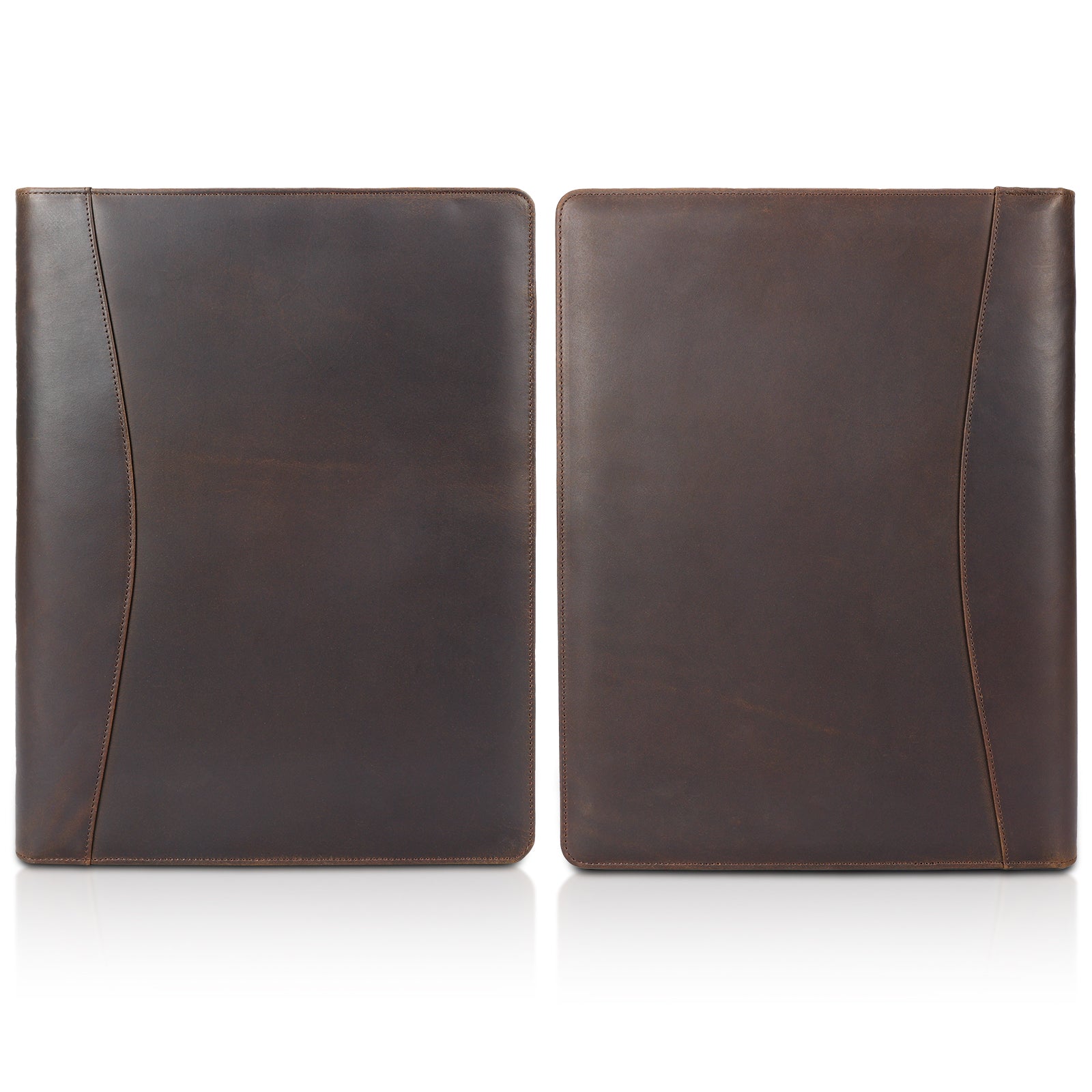 Polare Full Grain Leather Portfolio Business Padfolio Cover (Front/Back)