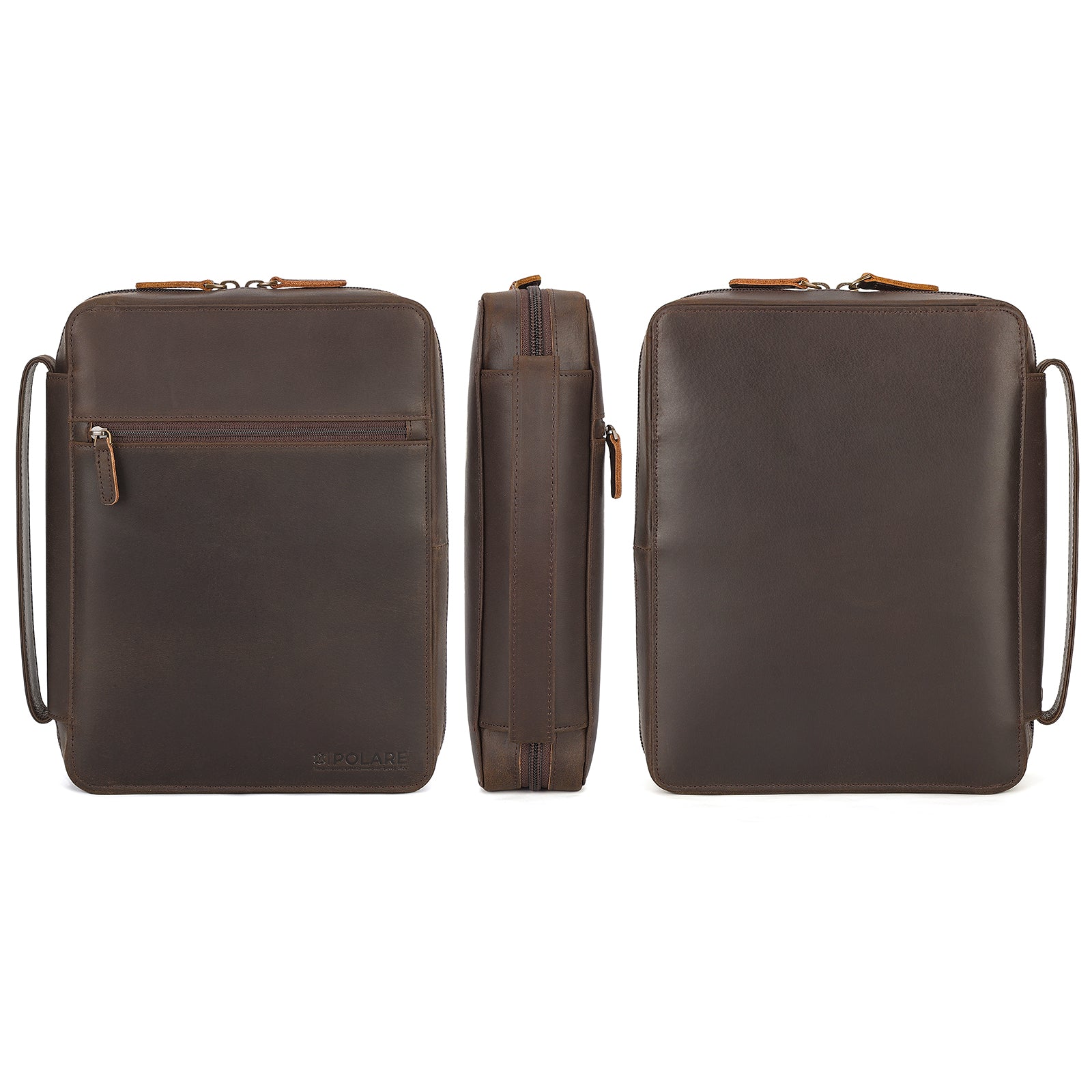 Cowhide Leather Bible Cover Church Bag Bible Protective Book Holder (Vintage Leather Bible Bag)