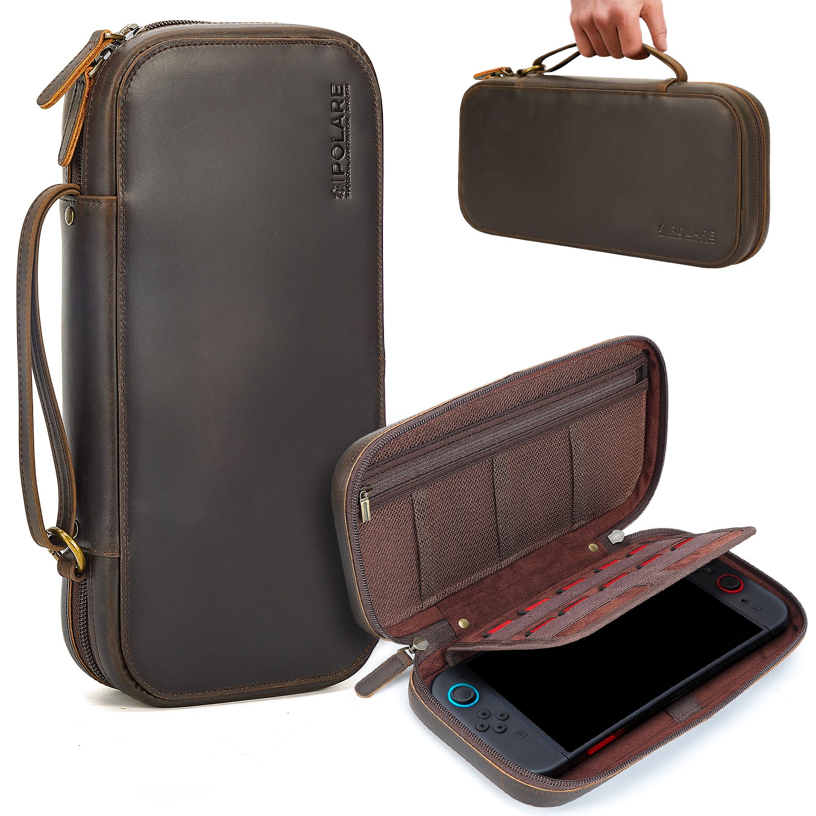 Full Grain Leather Slim Carrying Case for Nintendo Switch 2