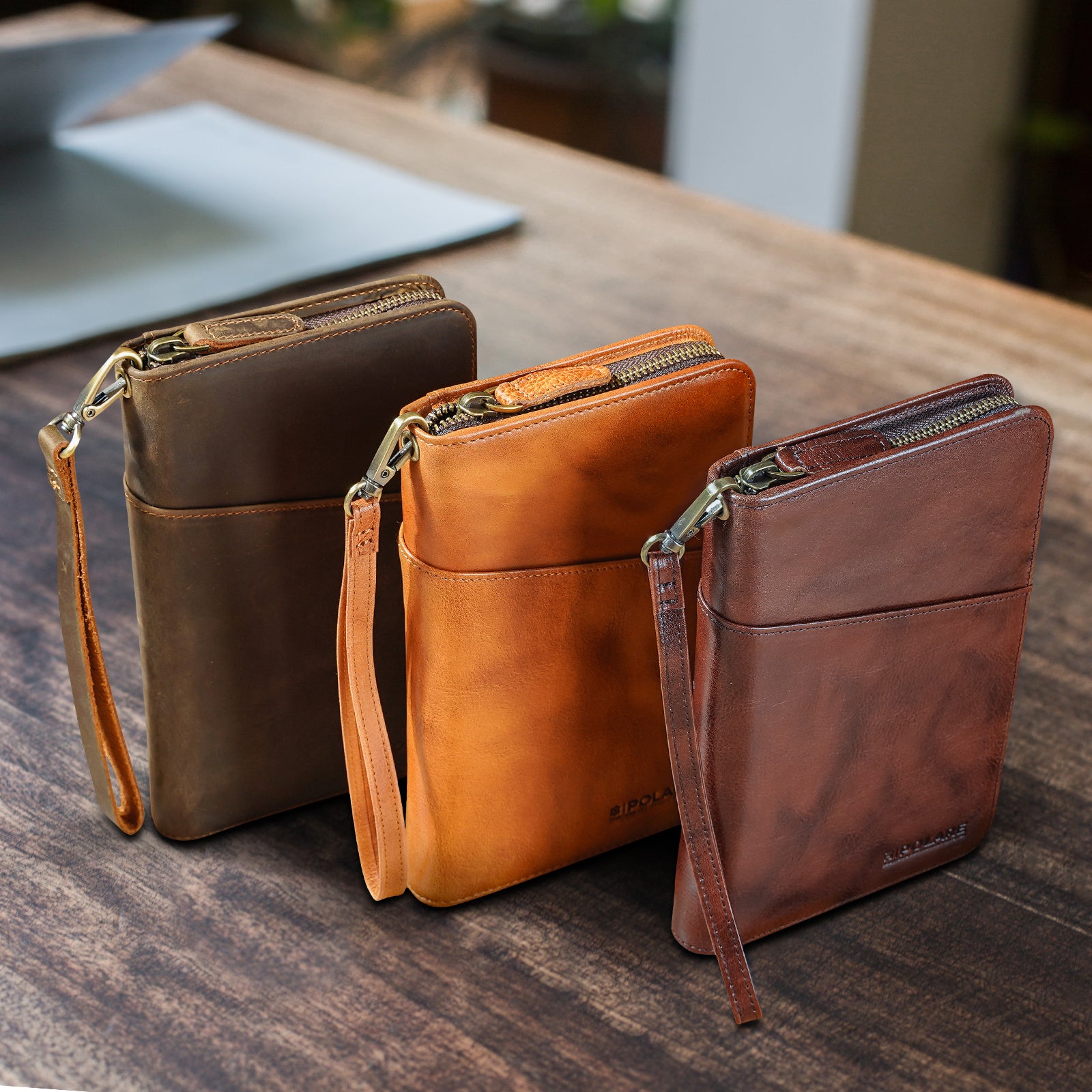 Wholesale Luxury Long Zipper Travel Leather Wallet for Men Big Capacity  Clutch Men's Purse Wallet From m.