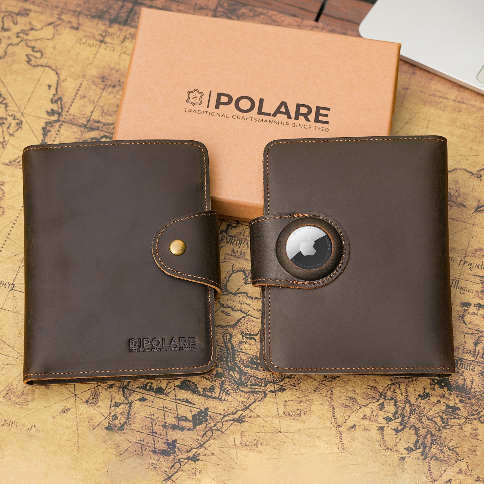 Travel Passport Holders 2 Passports with AirTag Slot (Leather Passport Holder Travel Wallet)