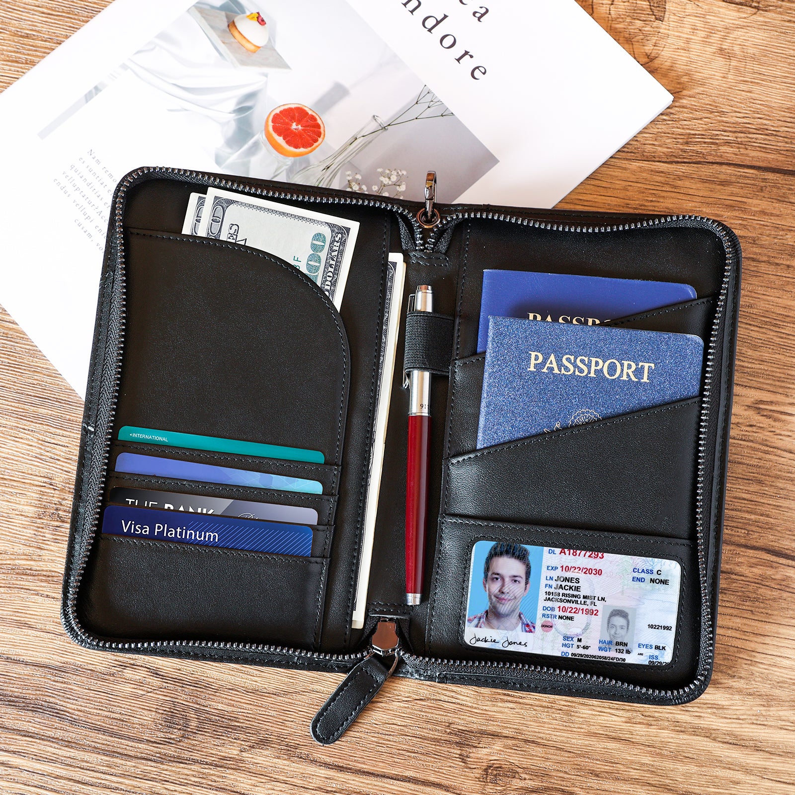 LEATHER PASSPORT HOLDER – L/UNIFORM