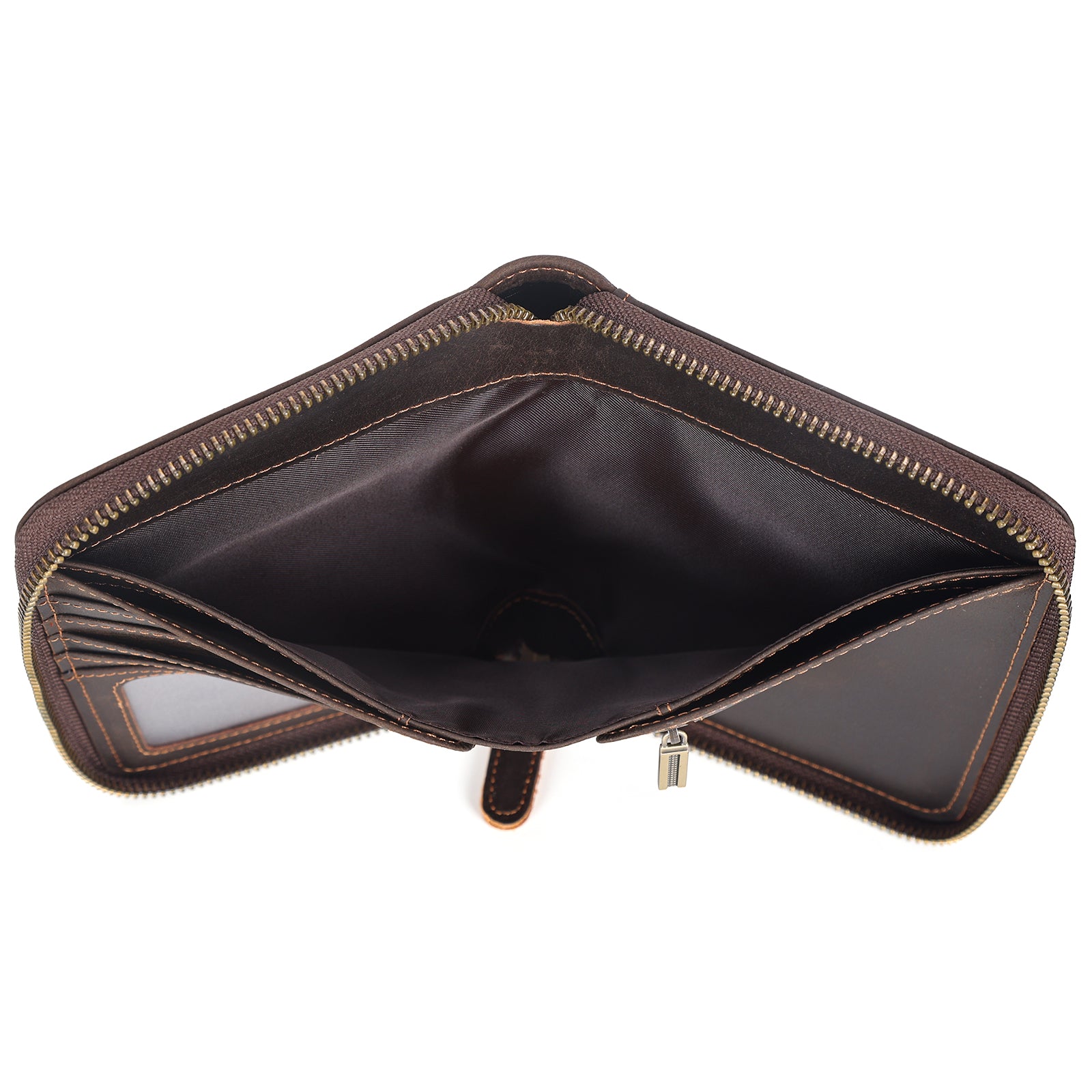 Full Grain Leather Travel Passport Wallet 2 Passports (Inside)