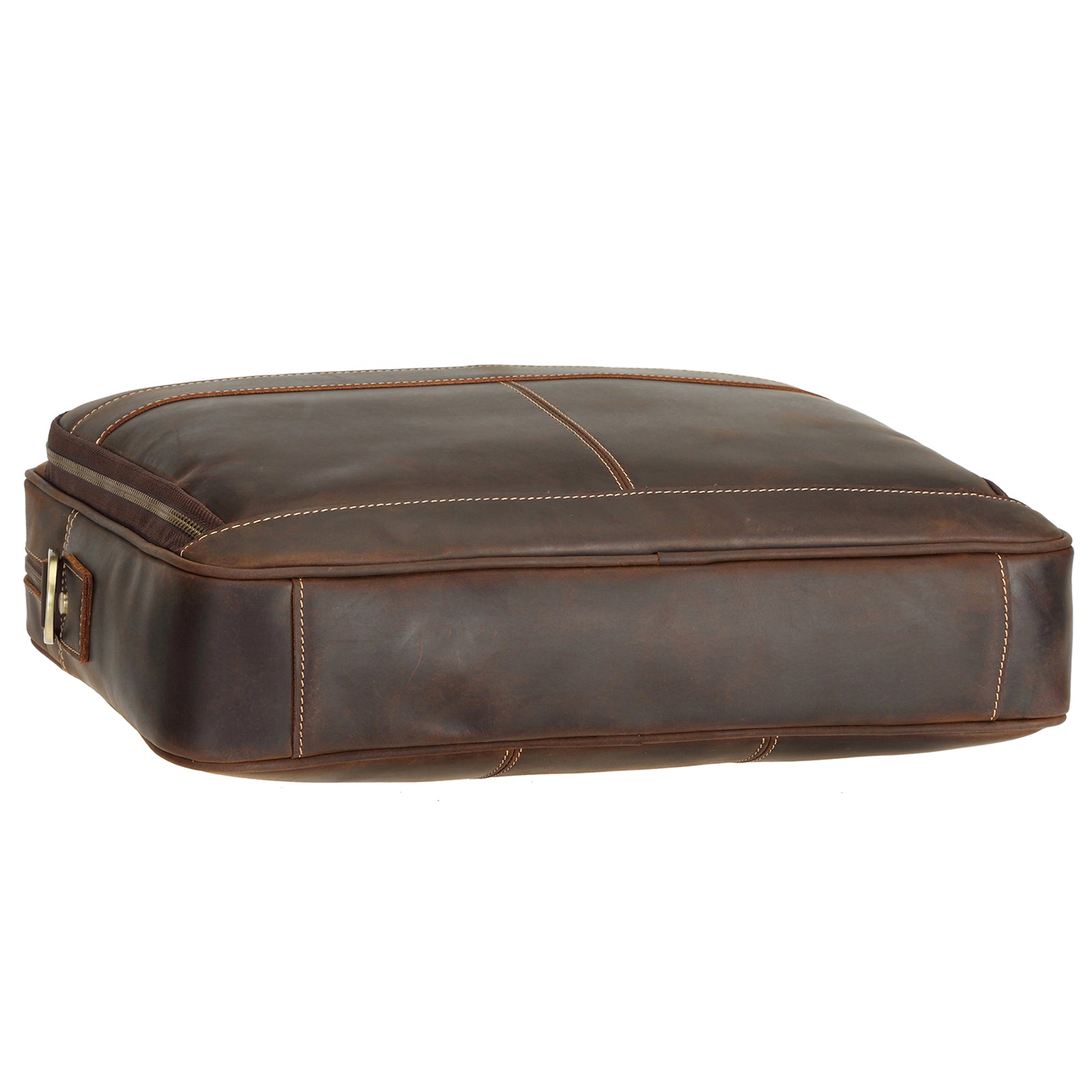 Polare Full Grain Leather 16.5'' Laptop Bag Briefcase for Men (Bottom)