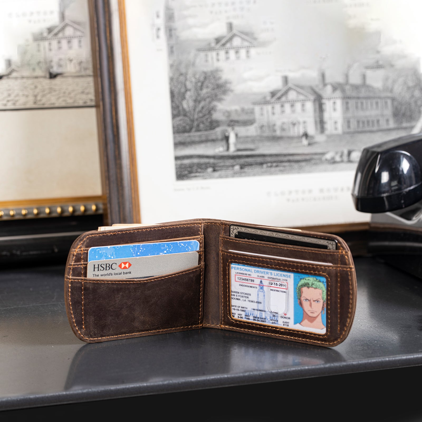 Polare Italian Real Leather RFID Blocking Bifold Wallet for Men (Dark Brown,Scenario Shows)