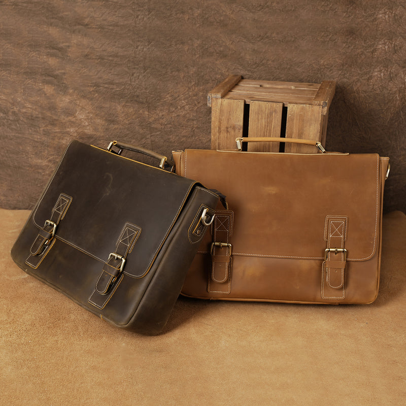 Polare Vintage Leather Messenger Bag