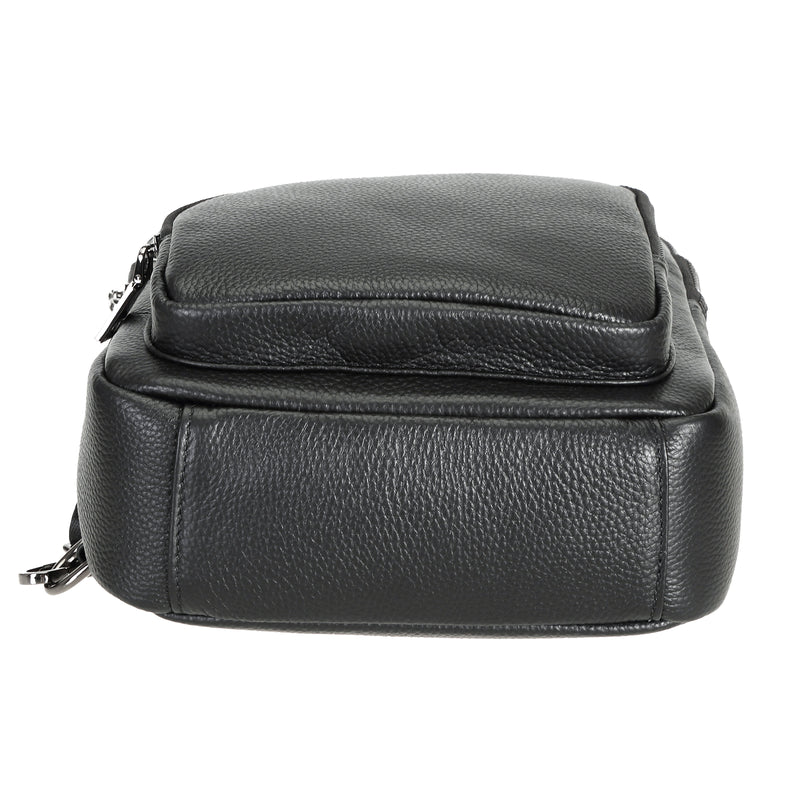 Polare Cowhide Leather Sling Bag Waterproof Crossbody Casual Daypack (Bottom)