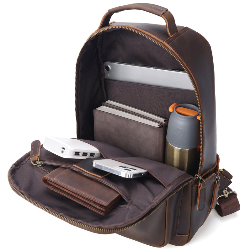 Polare Full Grain Leather Sling Chest Bag For Men (Inside)