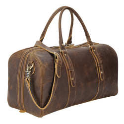 Polare 23" Classic Full Grain Leather Travel Duffel Bag