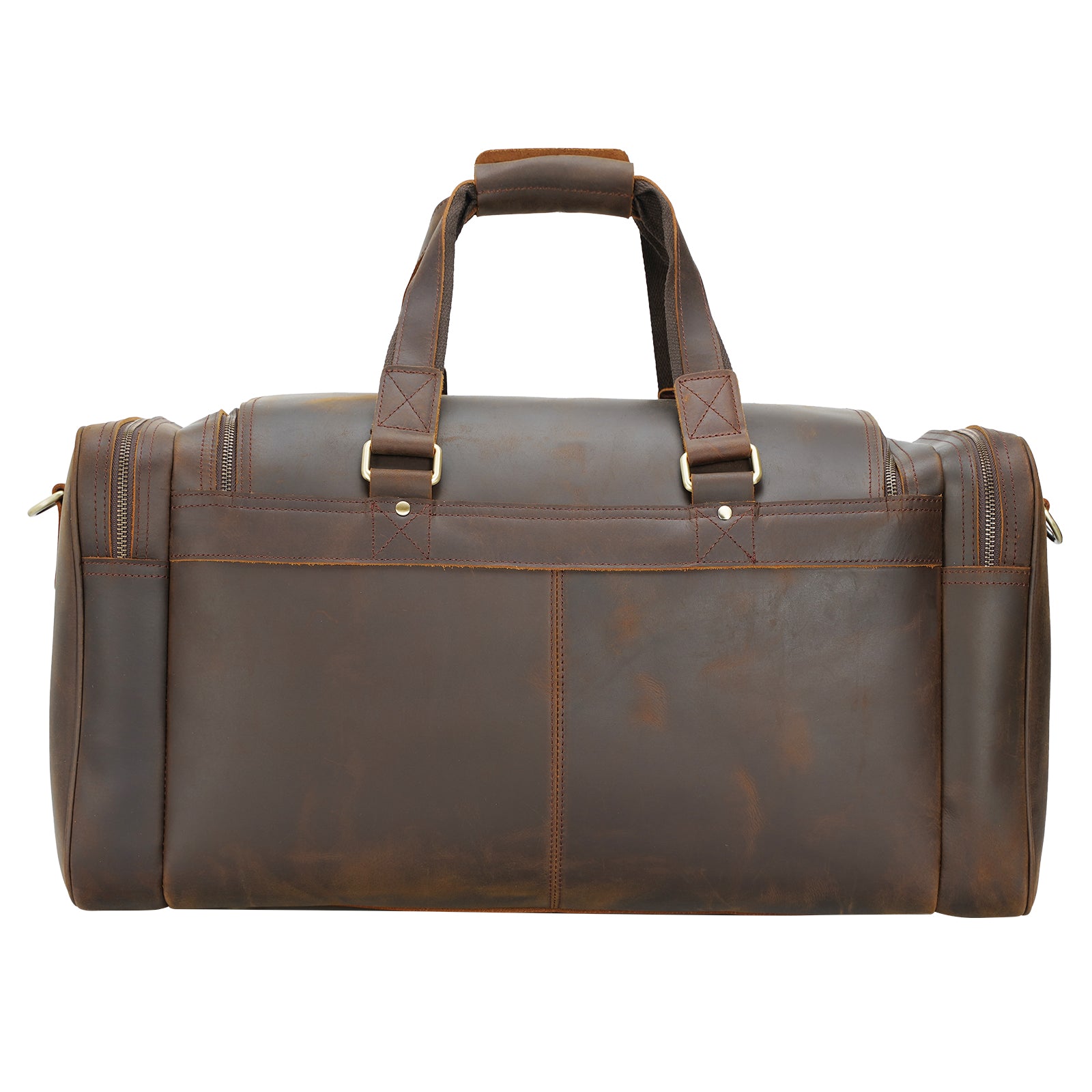 Polare 26/30 Full Grain Cowhide Leather Large Duffle Weekender Overnight  Travel Duffel Bag For Men 62L/72L