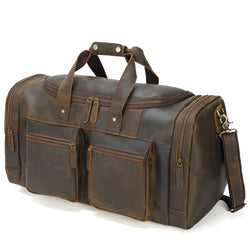 Polare 23" Full Grain Cowhide Leather Travel Duffle Bag