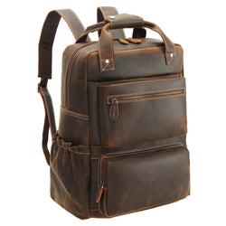 Polare 15.6" Full Grain Italian Leather Backpack  Laptop Bag