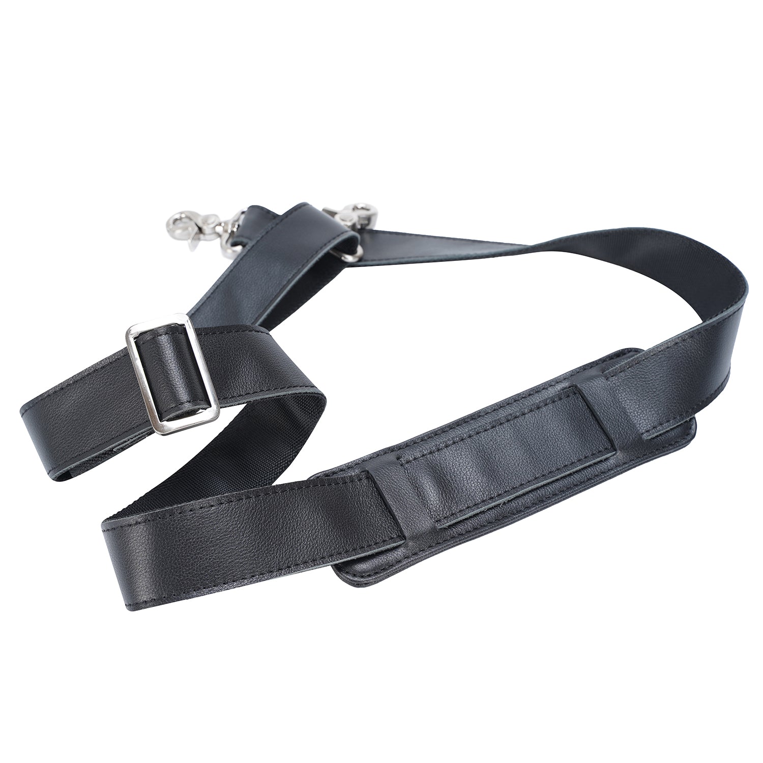 Full Grain Leather Adjustable Replacement Shoulder Strap (Black)