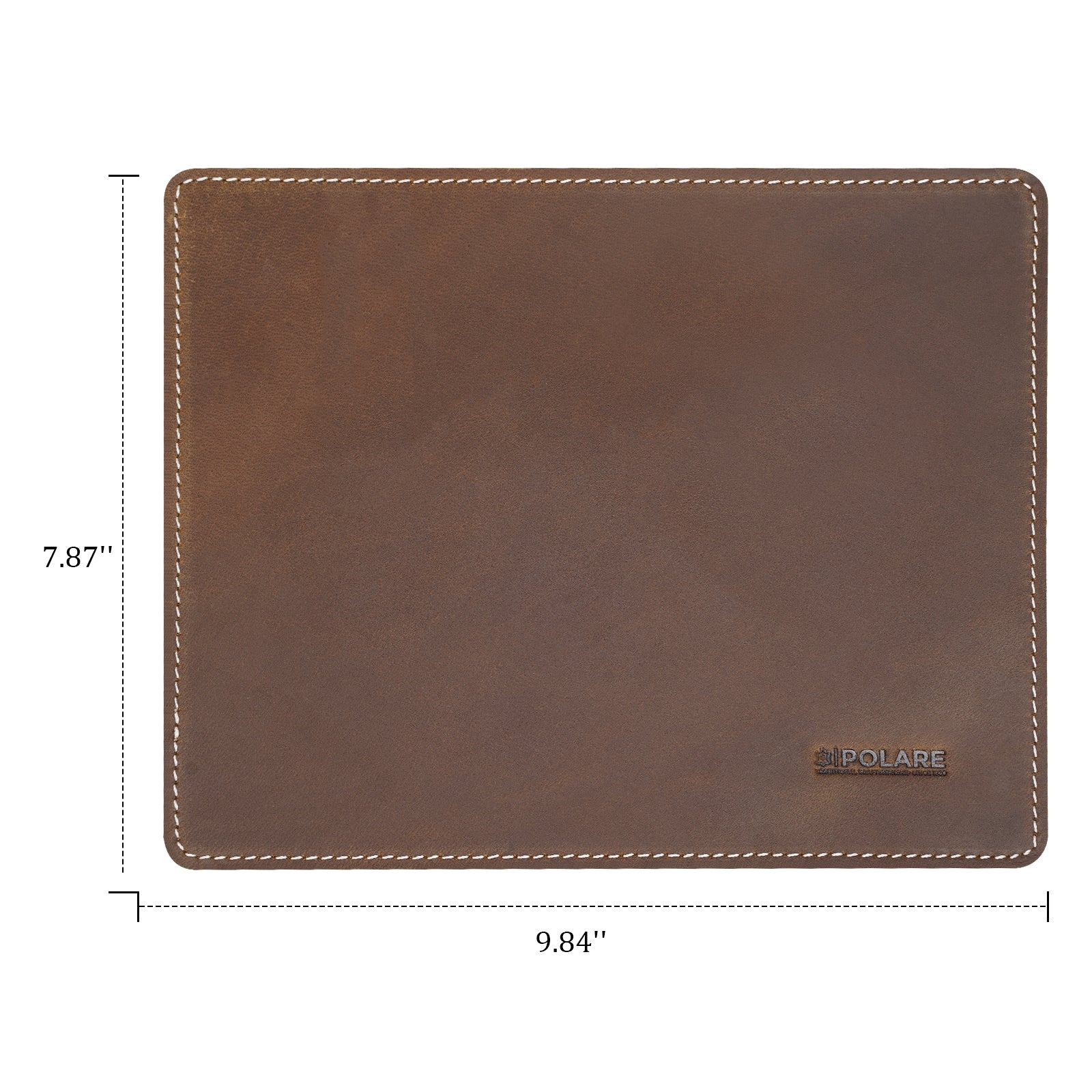 Polare Full Grain Leather Mouse Pad for Computers and Laptop Mouse Mat for Office and Home 9.84 X 7.87 Inch