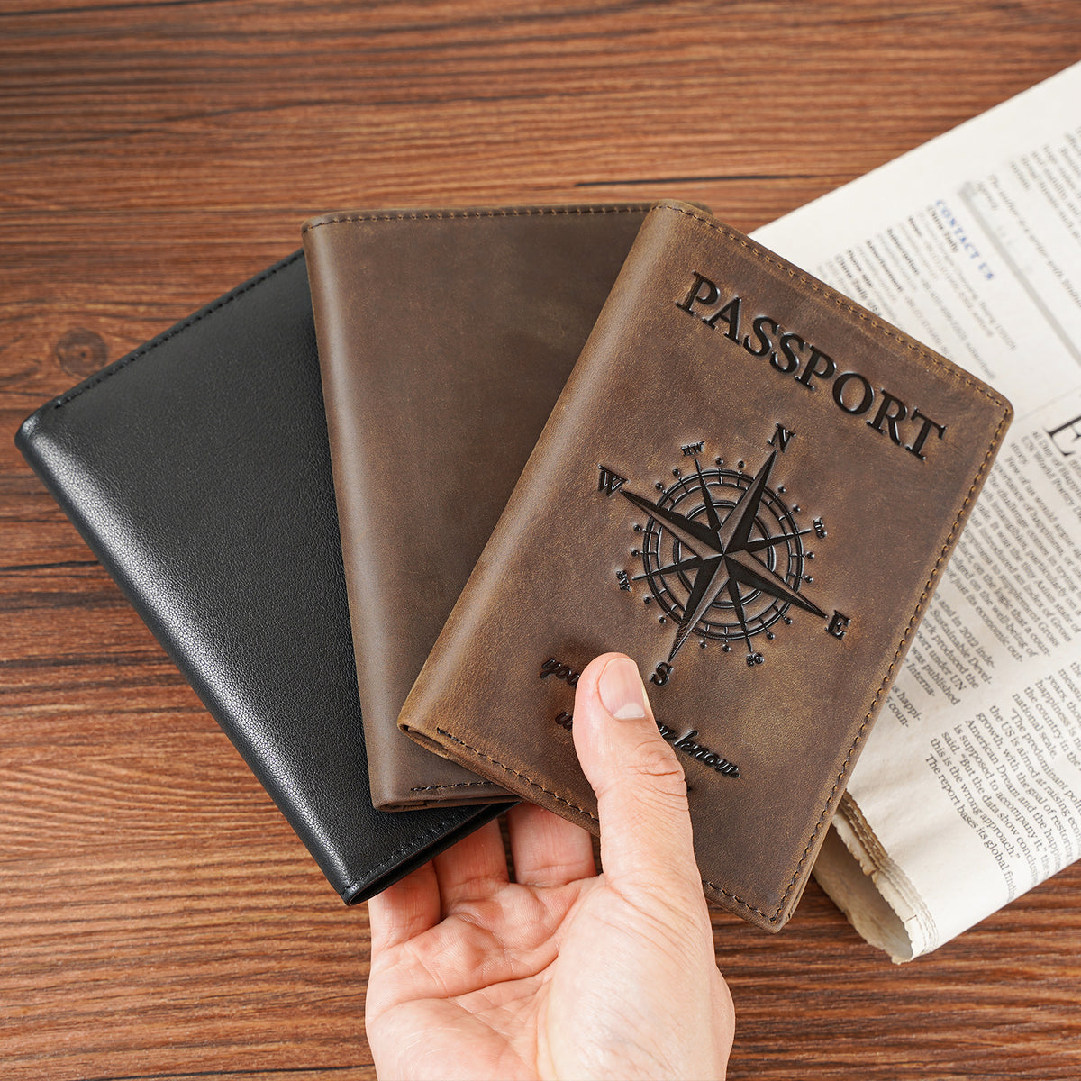 Leather Passport Holder Collection for Travel Gifts and Airport Essentials