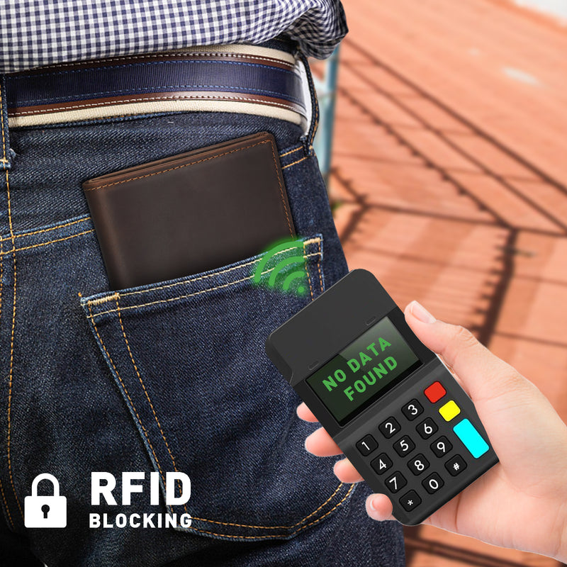 Polare RFID Blocking Leather Passport Holder Travel Bifold Wallet (RFID Blocking)